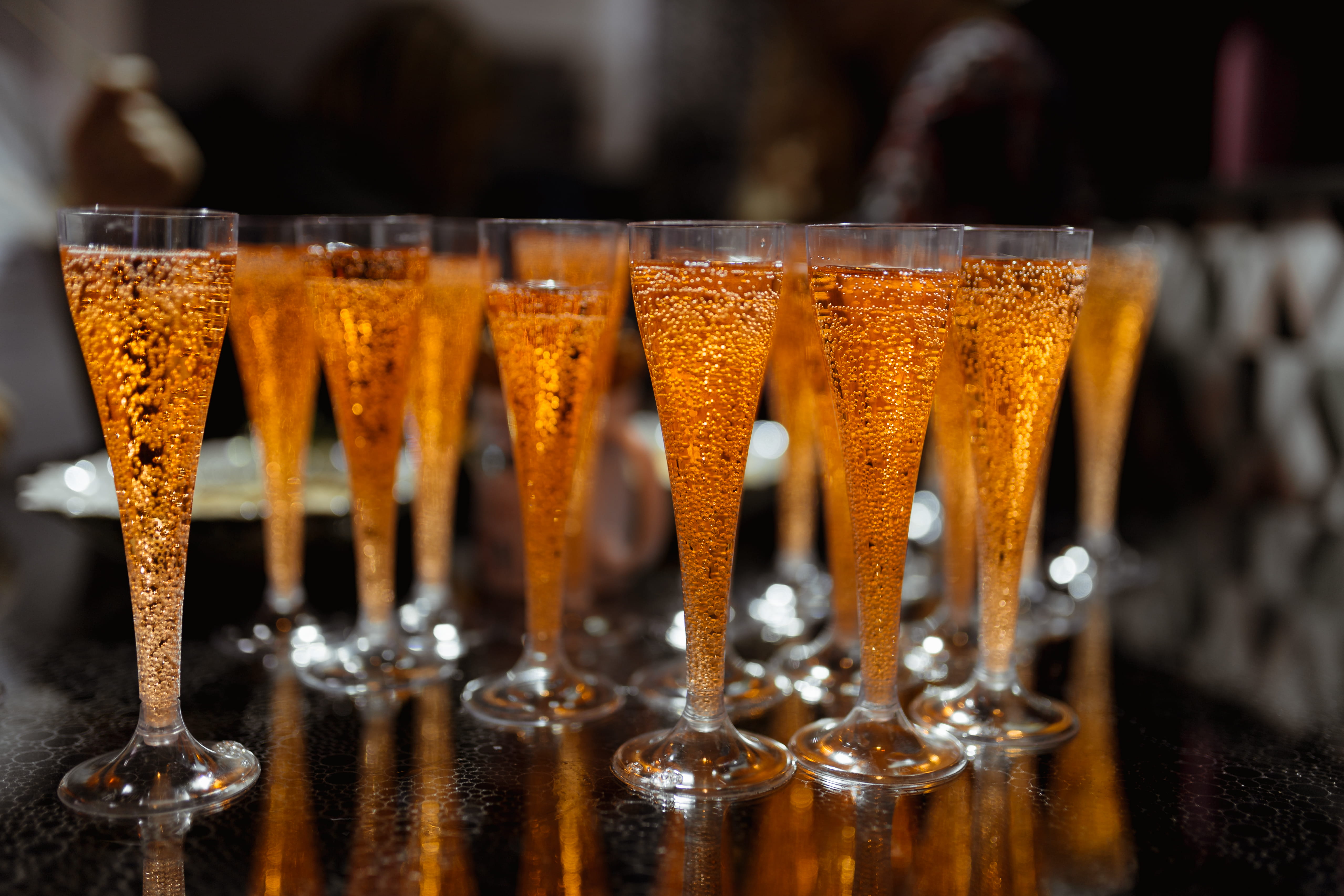 freshness, drink, focus on foreground, nightlife, luxury, party, refreshment, champagne, glass, orange, drinking glass, aperitif, no people, still life, HD Wallpaper