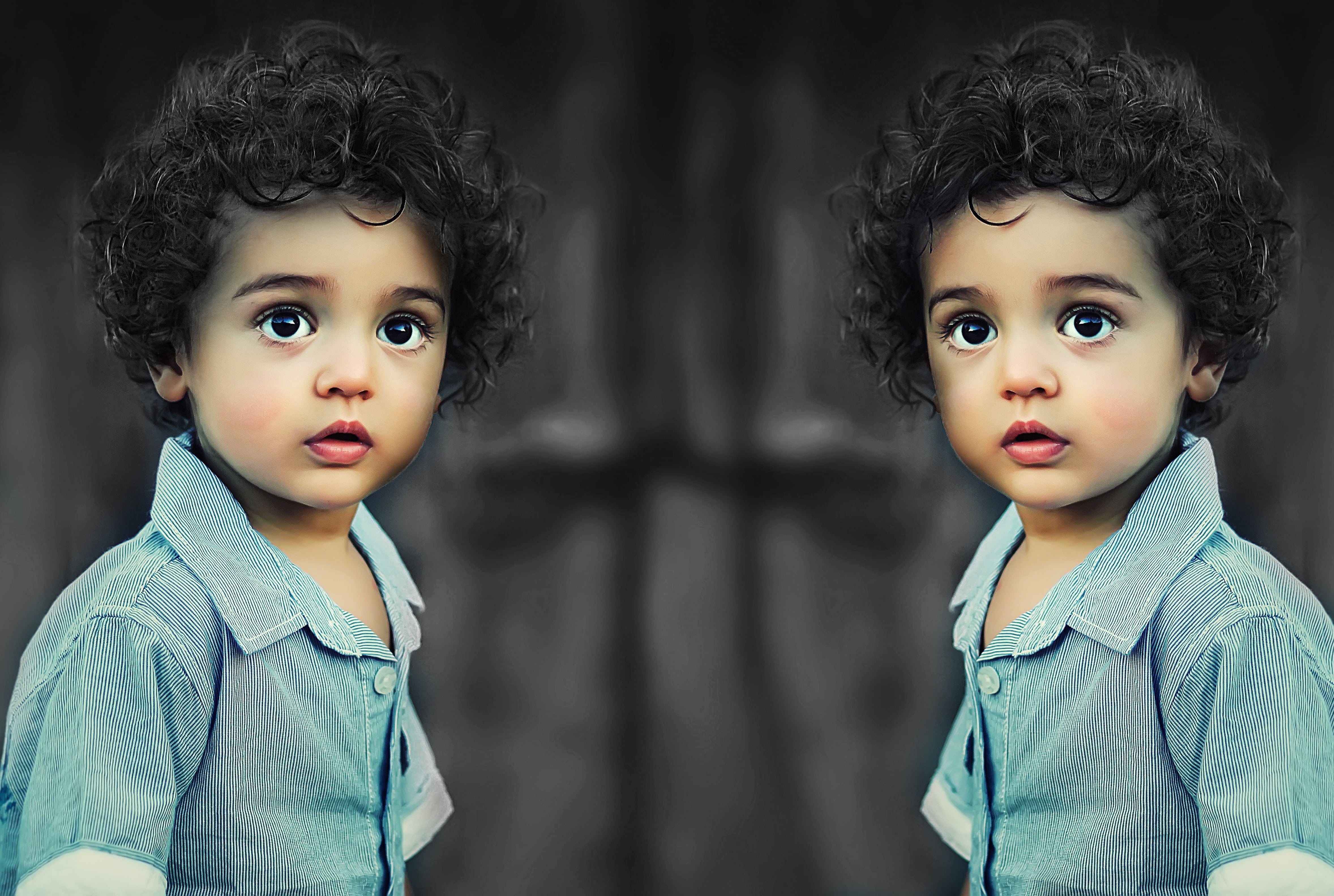 photography, females, males, two people, casual clothing, curly, childhood, boys, shirt, family, looking at camera, hairstyle, indoors, portrait, toddler, HD Wallpaper