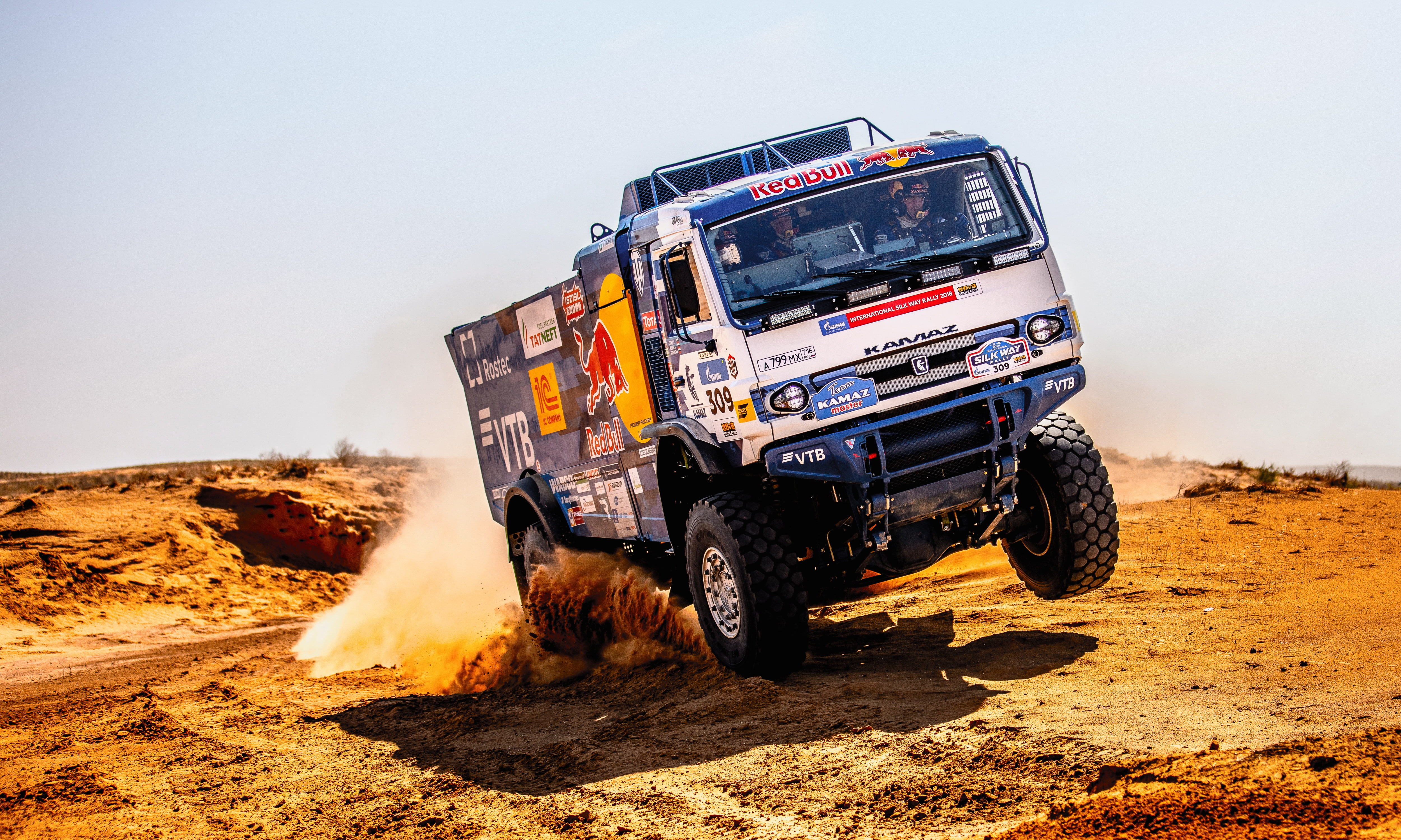 outdoors, clear sky, off-road vehicle, mode of transportation, no people, landscape, sunlight, nature, Kamaz, vehicle, dirt, transportation, land vehicle, HD Wallpaper