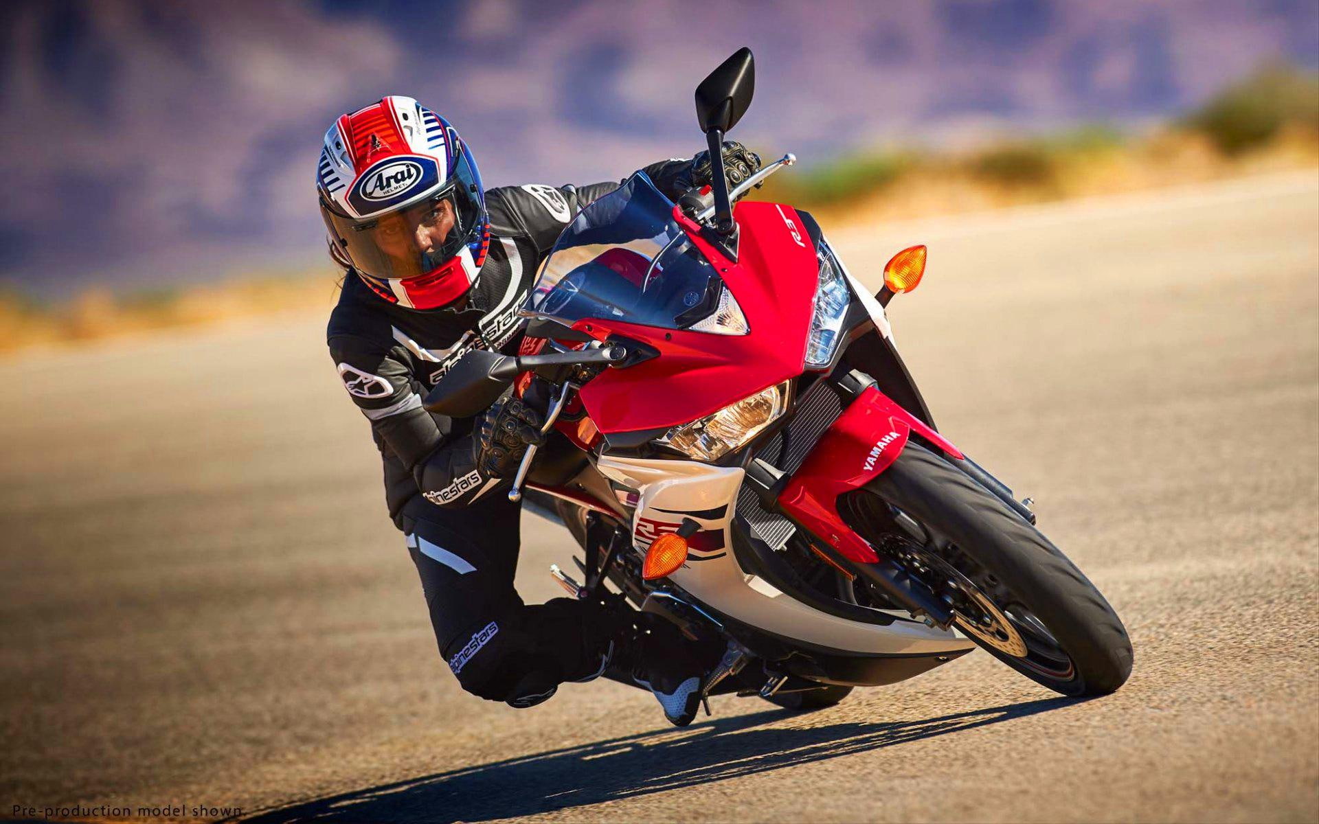 motorcycles, yzf, r, 2015, red, yamaha, 1080P, HD Wallpaper