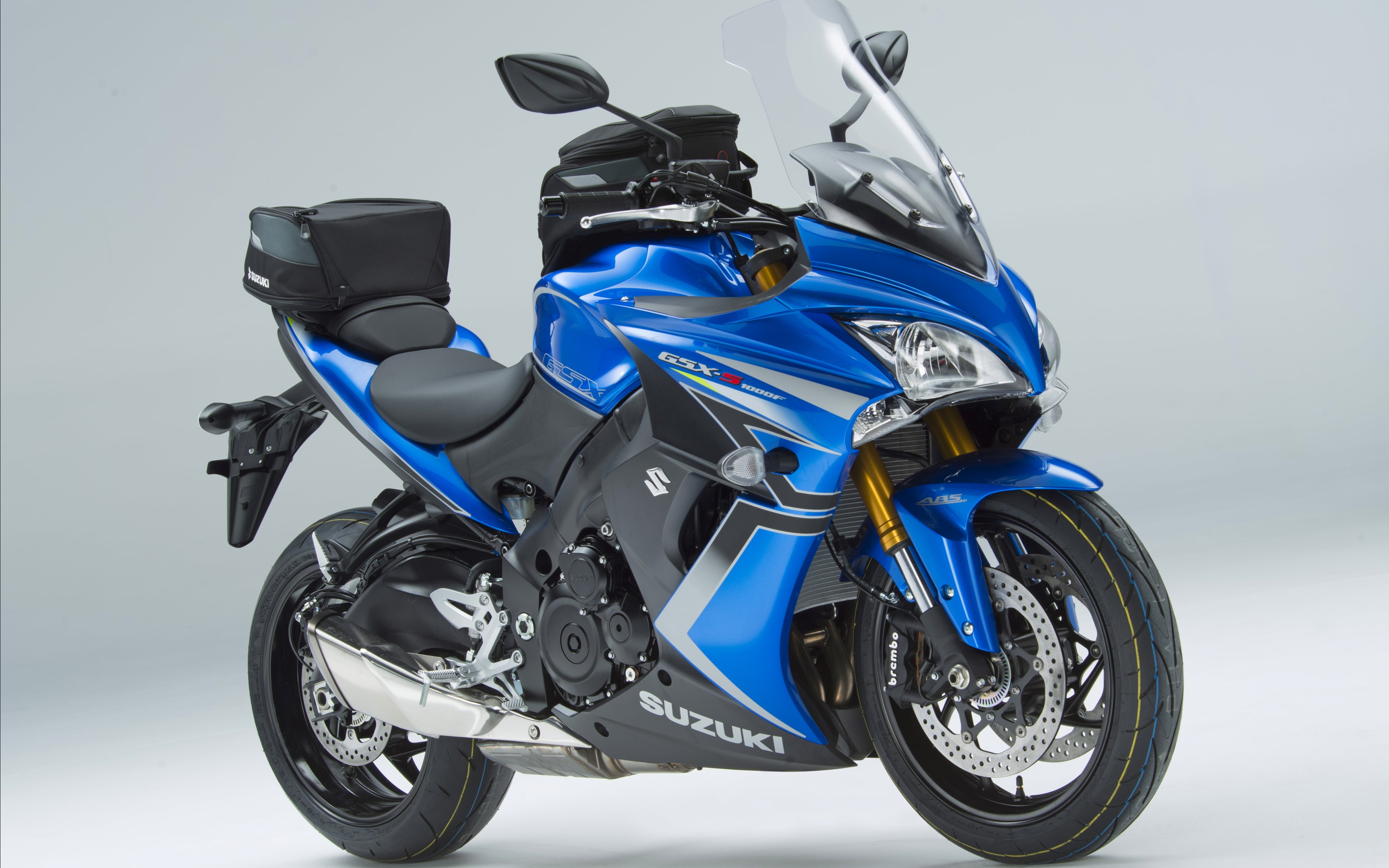blue, studio shot, s, motorcycle, leisure activity, gray, land vehicle, Suzuki, sport, crash helmet, naked, transportation, bike, bicycle, tire, sports helmet, HD Wallpaper
