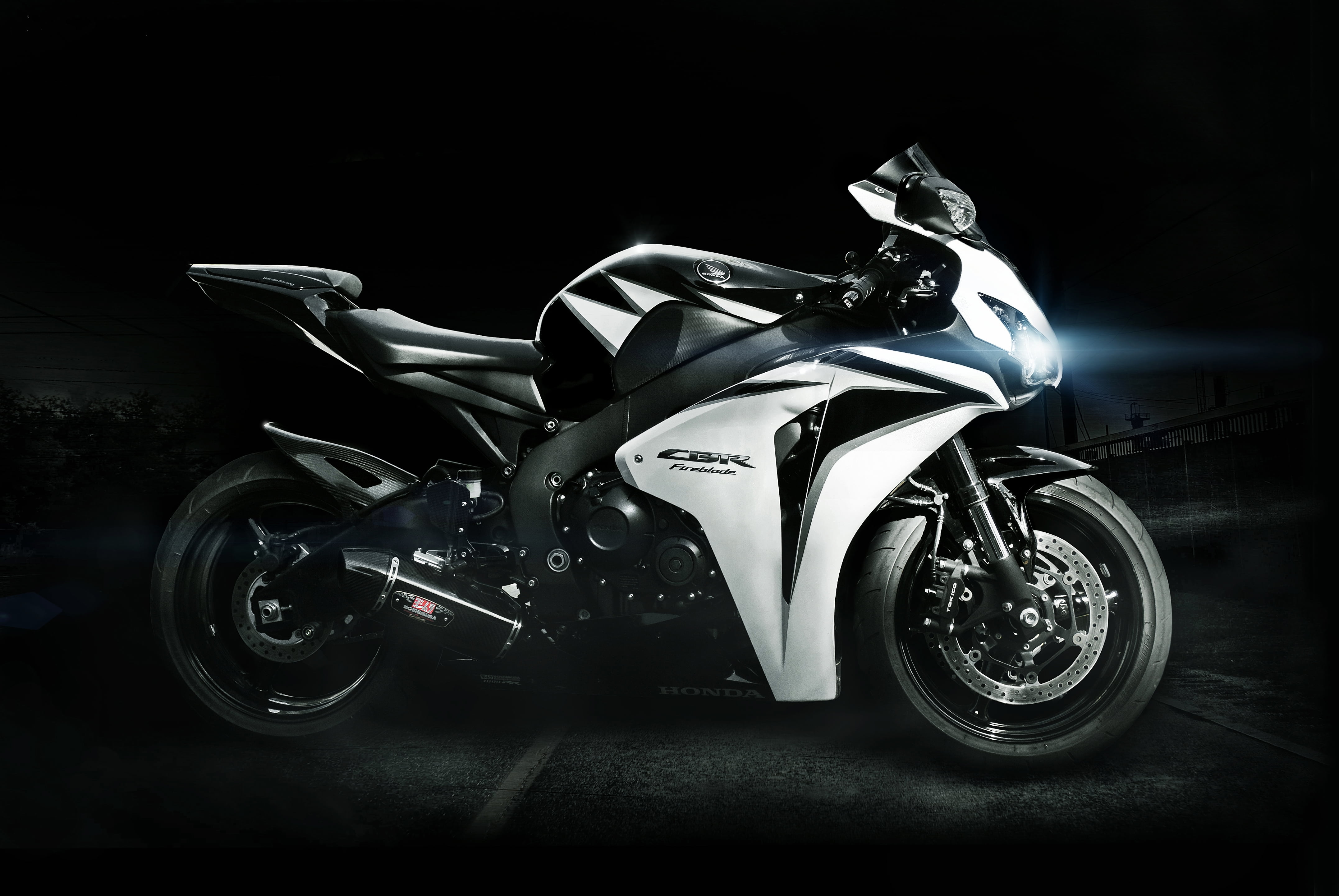 wheel, sports car, riding, customized, luxury, bike, black, power, side view, metal, lights, black background, motorcycle, motorsport, studio shot, close-up, HD Wallpaper