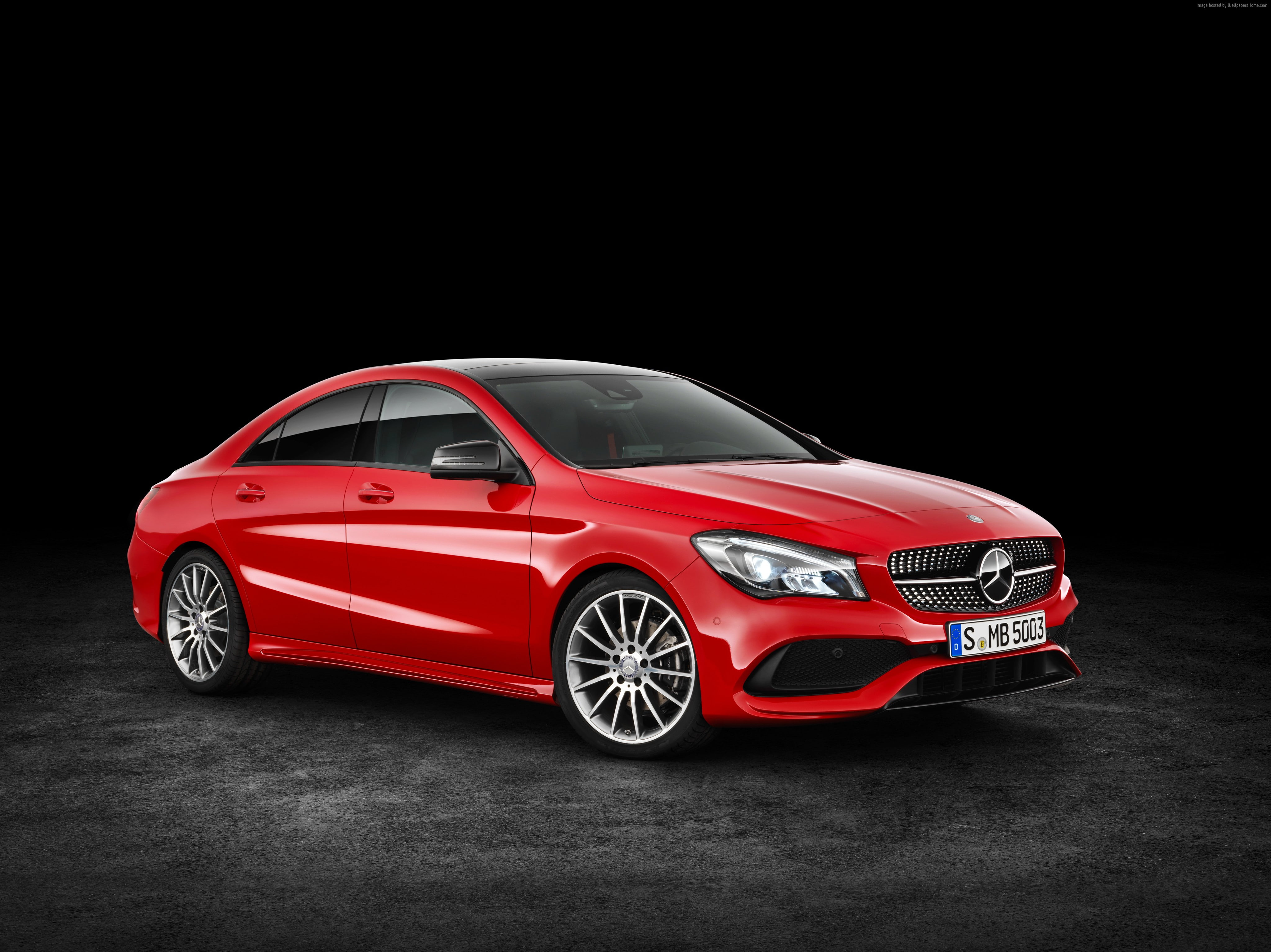 red, 4K, Mercedes-Benz CLA 200 d, 4MATIC AMG Line, NYIAS 2016, HD Wallpaper