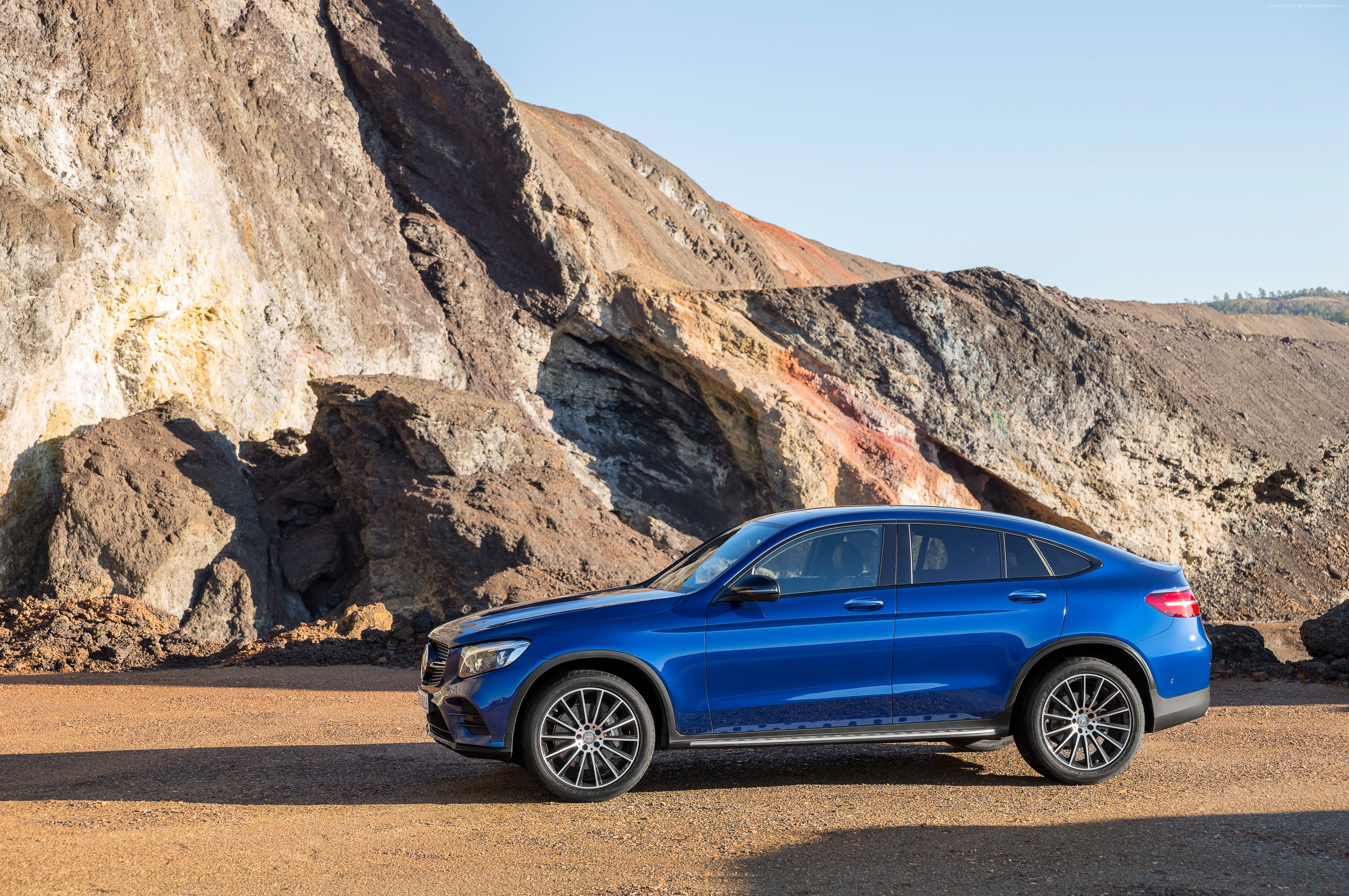 blue, 4K, Mercedes-Benz Glc Amg Line, NYIAS 2016, HD Wallpaper