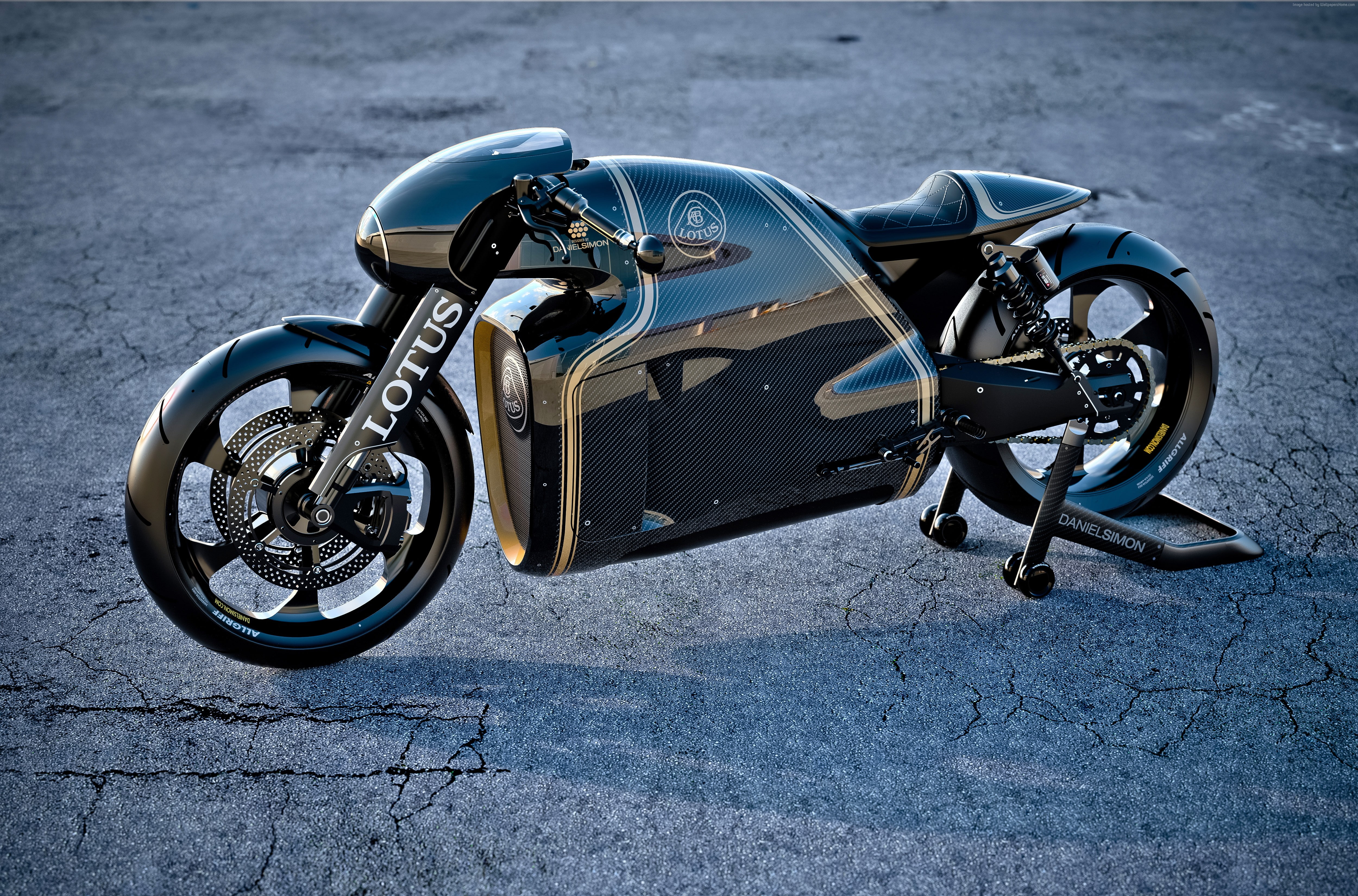 motorcycle, 4K, test drive, speed, Kodewa, concept, Lotus C-01, superbike, cruiser, HD Wallpaper