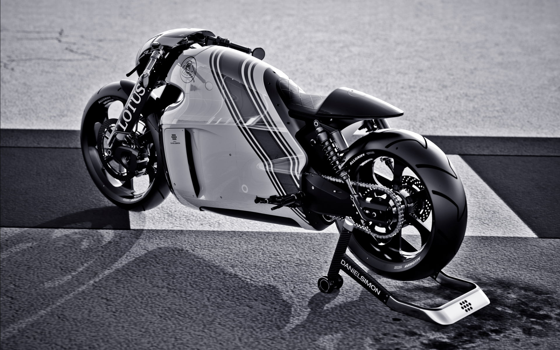 stationary, sunlight, 2014, mode of transportation, street, land vehicle, side view, lotus, riding, ride, Other, road, 1080P, gray, white, bicycle, one person, HD Wallpaper