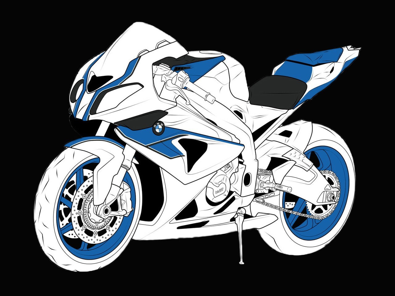 black background, silver colored, motorcycle, mode of transportation, music, bmw s1000rr hp4, indoors, chrome, metal, shape, performance, wheel, studio shot, HD Wallpaper
