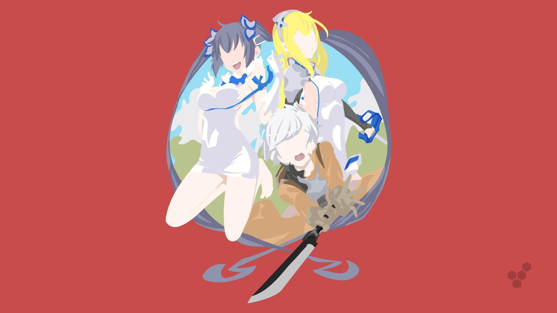 bell, deai, ka, dungeon, ni, darou, machigatteiru, wo, motomeru, anime, ais, ha, hestia, cranel, dungeon ni deai wo motomeru no ha machigatteiru darou ka, HD Wallpaper
