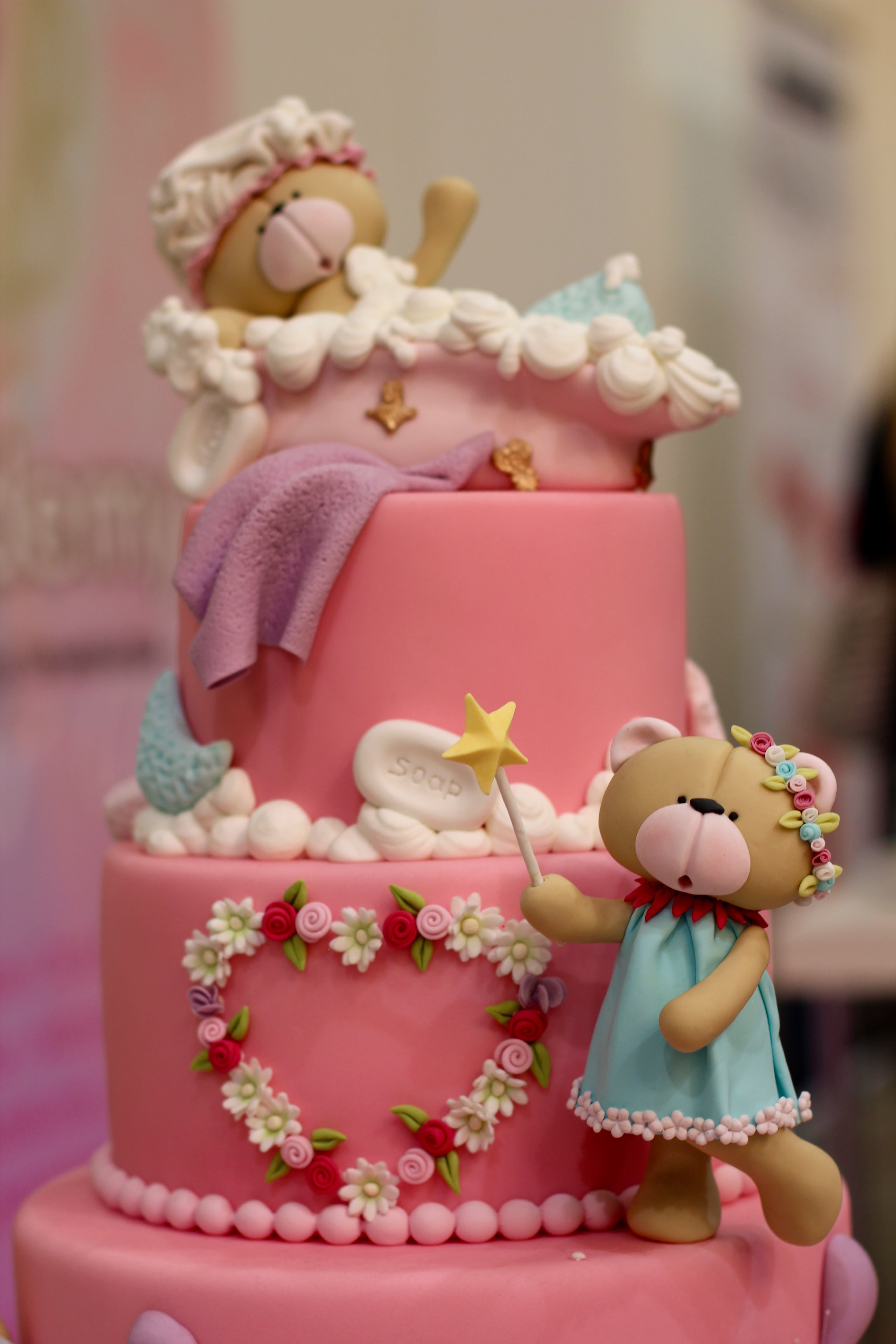 representation, indulgence, still life, celebration, focus on foreground, food, floral pattern, childrens birthday, cake, close-up, no people, food and drink, Phone HD Wallpaper