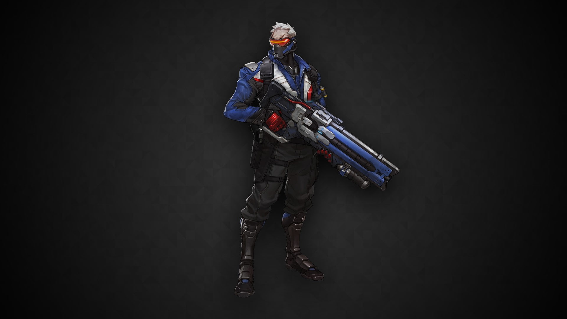 standing, studio shot, protection, Overwatch, cut out, clothing, adult, holding, black background, real people, indoors, occupation, digital art, 1080P, HD Wallpaper