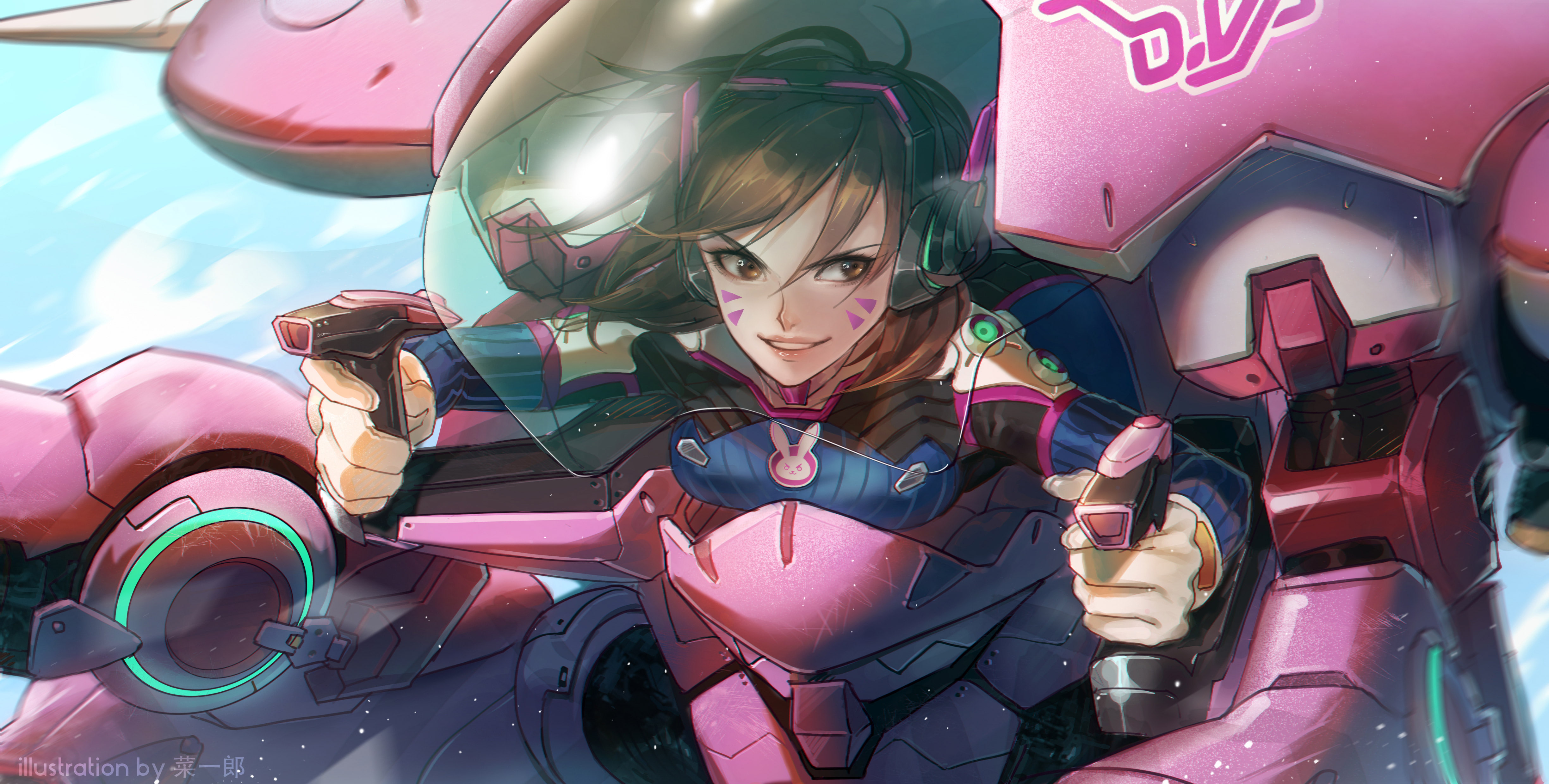 4K, Artwork, DVa, Overwatch, 4K, HD Wallpaper