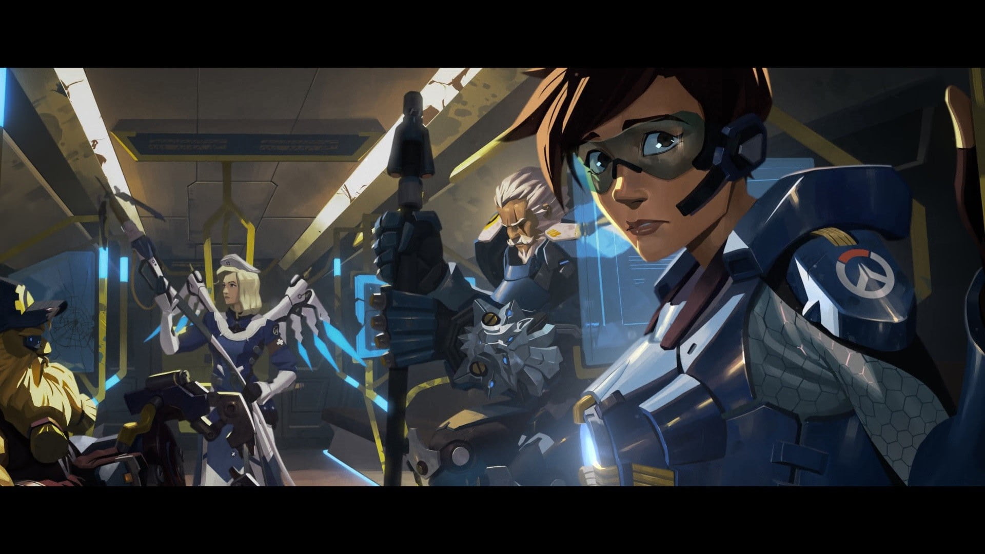 art and craft, Mercy (Overwatch), brown, hanging, day, anime, creativity, Overwatch, representation, real people, people, Reinhardt (Overwatch), Torbjörn (Overwatch), HD Wallpaper