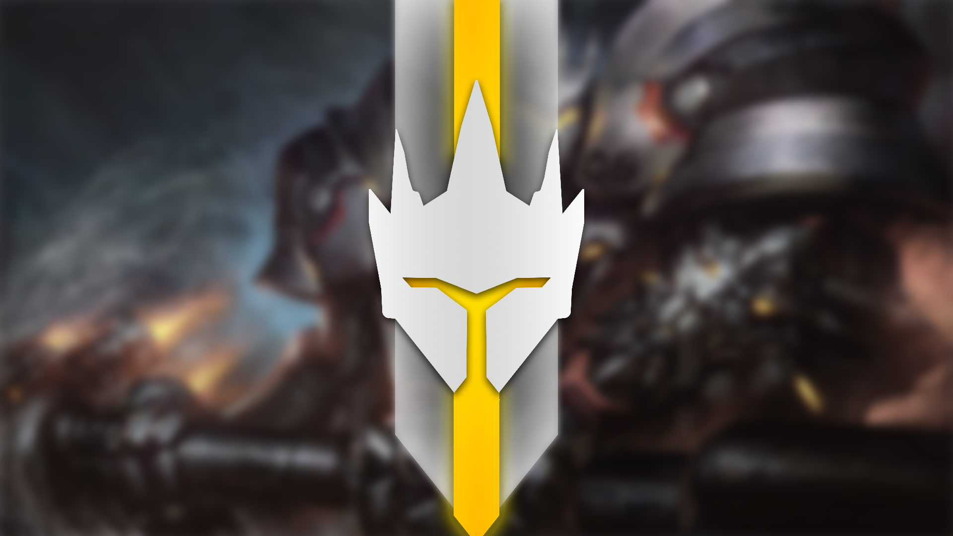 focus on foreground, Reinhardt (Overwatch), close-up, representation, indoors, yellow, no people, sign, 1080P, craft, day, video games, star shape, air vehicle, HD Wallpaper