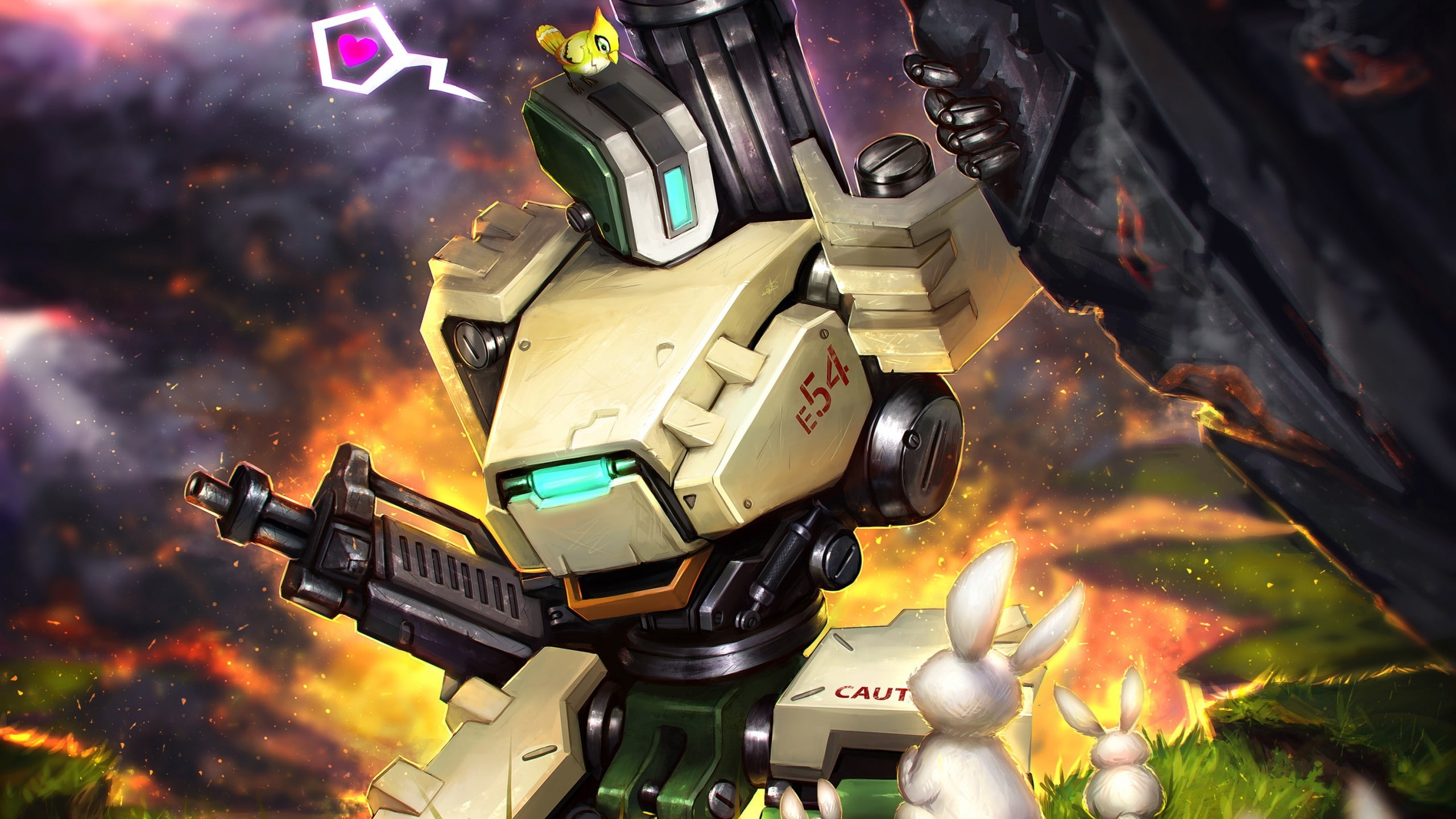 Overwatch, weapon, mech, video games, 2K, Bastion (Overwatch), Blizzard Entertainment, HD Wallpaper