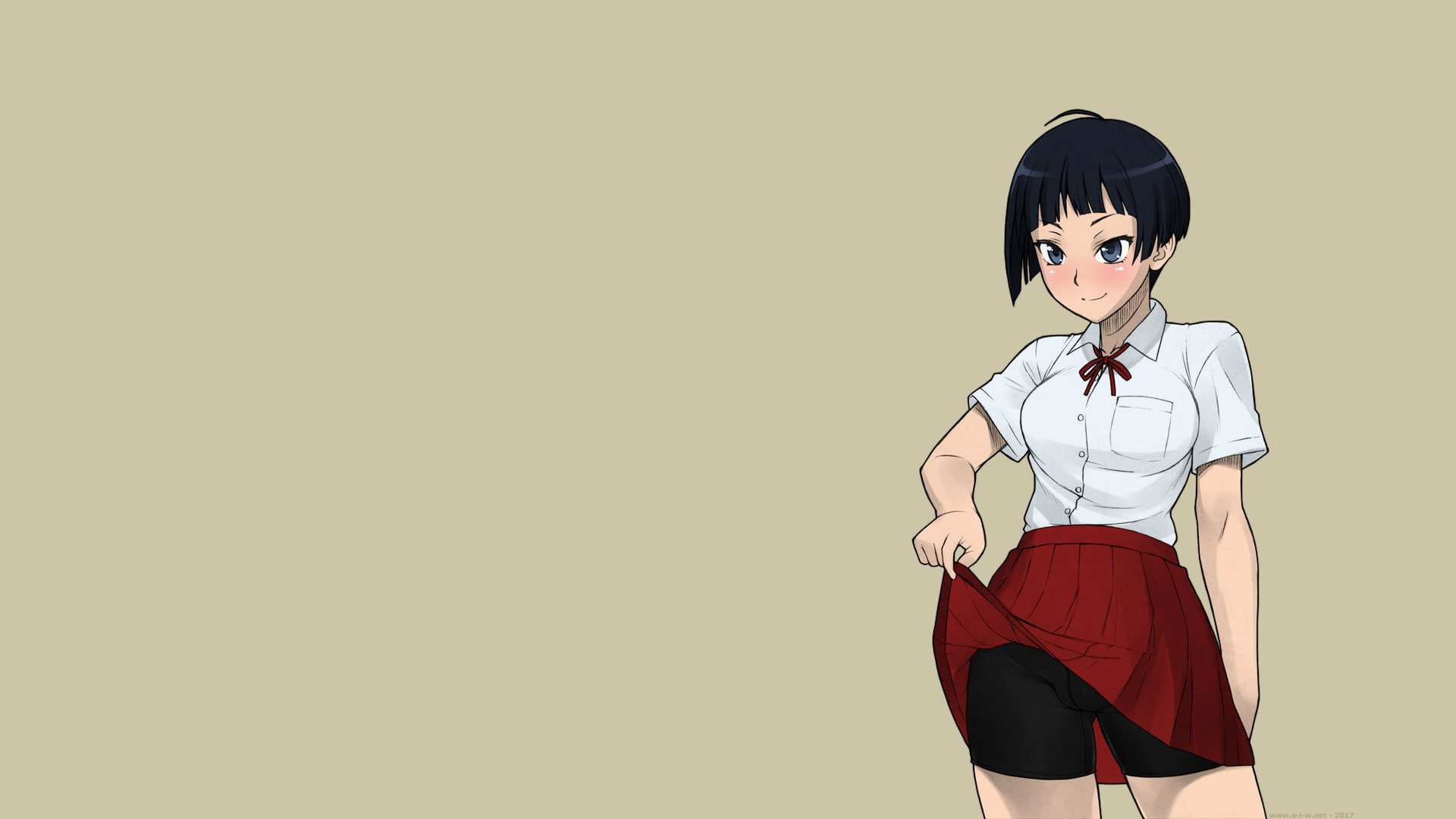 clothing, beautiful woman, black hair, women, three quarter length, 1080P, tomboys, beauty, copy space, adult, young women, females, blue eyes, tomboy, HD Wallpaper