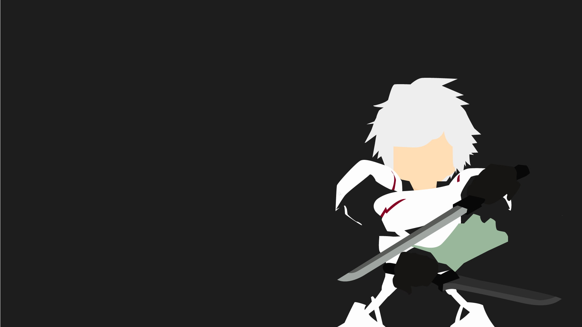 no people, Bell Cranel, holding, still life, representation, black background, illuminated, creativity, anime boys, day, anime, sword, minimalism, 1080P, HD Wallpaper
