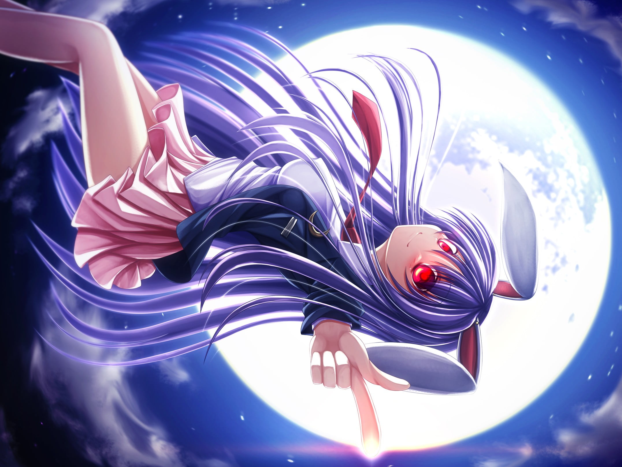 Reisen Udongein Inaba, lifestyles, reflection, nature, close-up, real people, leisure activity, women, indoors, hairstyle, day, people, 1080P, pattern, HD Wallpaper