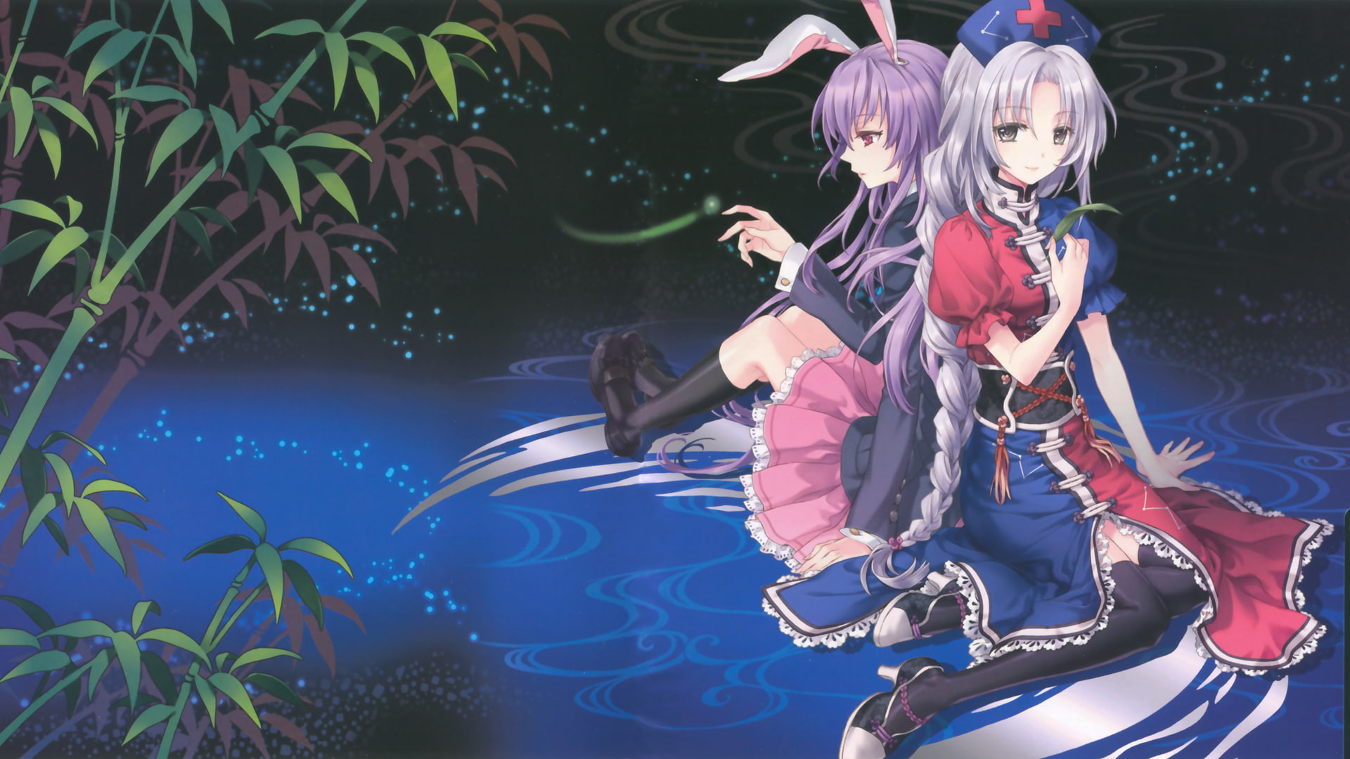 Touhou, Anime, 1080P, Eirin Yagokoro, Reisen Udongein Inaba, HD Wallpaper
