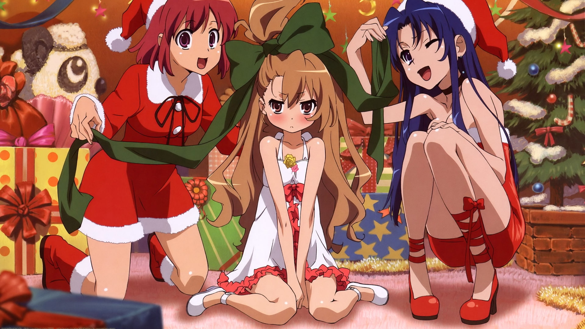 animal, ears, kushieda, anime, Kushieda Minori, girl, 1080P, toradora, aisaka, art, minori, taiga, Aisaka Taiga, x, hd, hot, bunny, HD Wallpaper