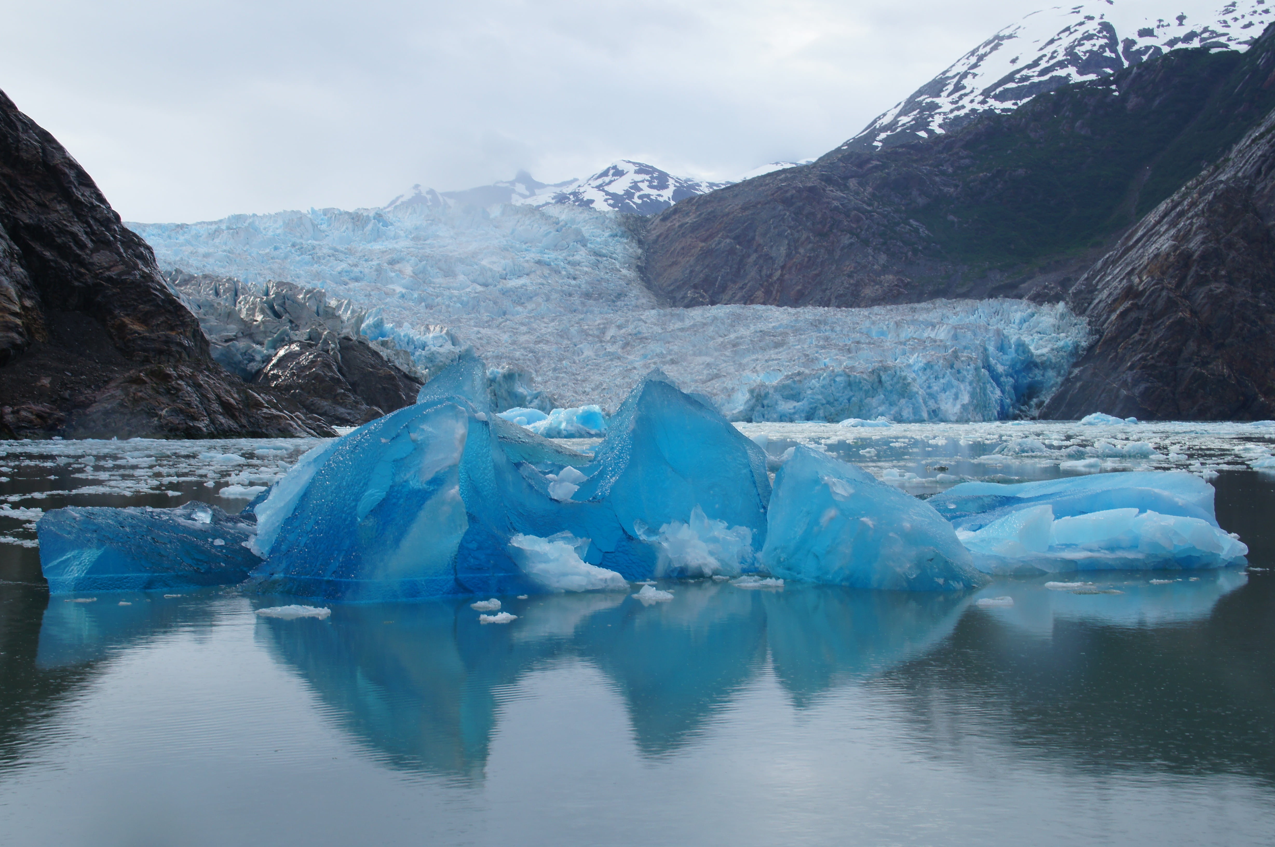 alaska, no people, lagoon, environment, cold - Temperature, scenics, tracy arm fords terror wilderness, outdoors, sky, mountain, water, body, beauty in nature, HD Wallpaper