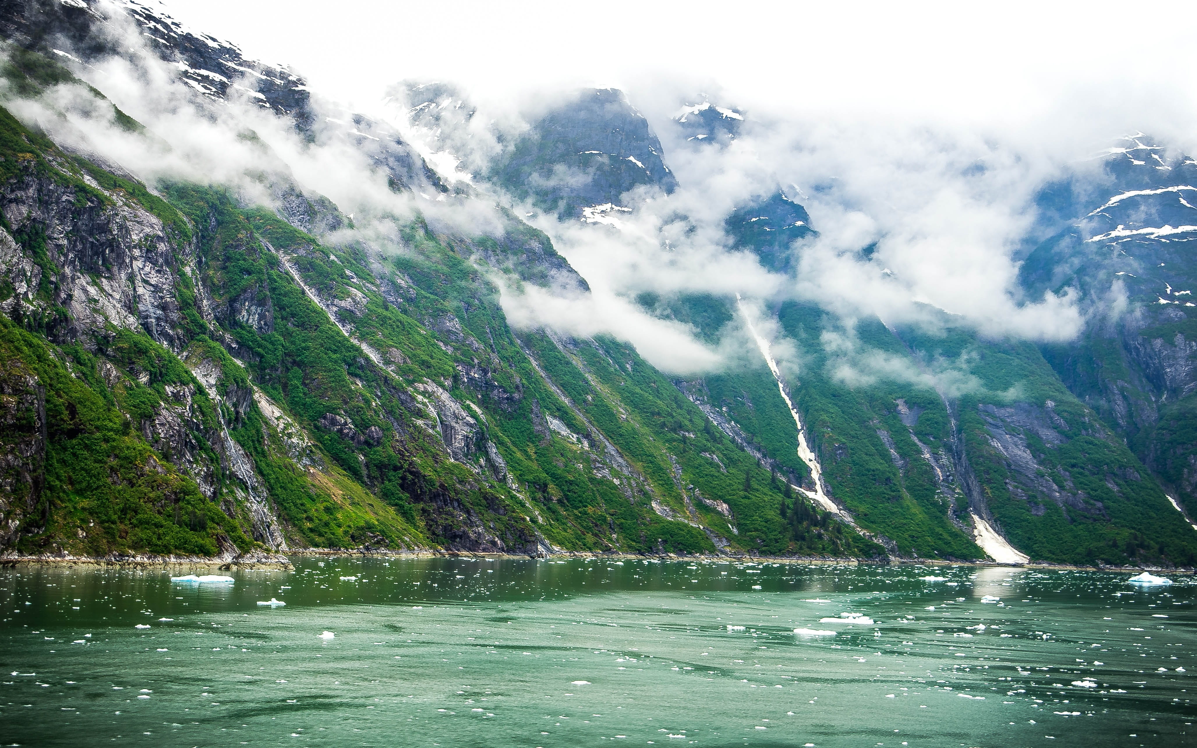 cold, river, Glacier, mountain Range, landscape, cloud - sky, power in nature, land, environment, arm, plant, no People, ice, sky, non-urban scene, scenics, HD Wallpaper