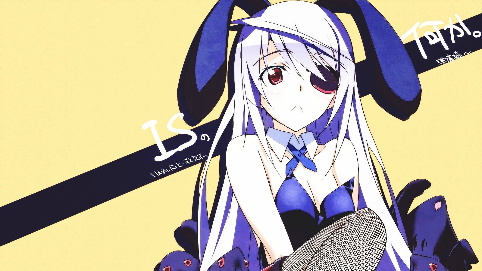 eye patch, Infinite Stratos, anime girls, bunny suit, anime, 720P, Bodewig Laura, HD Wallpaper