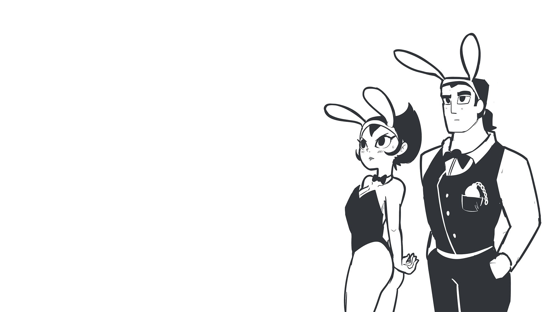 Simple Background, samurai jack, love, 1080P, Bunny Suit, Jacket, HD Wallpaper