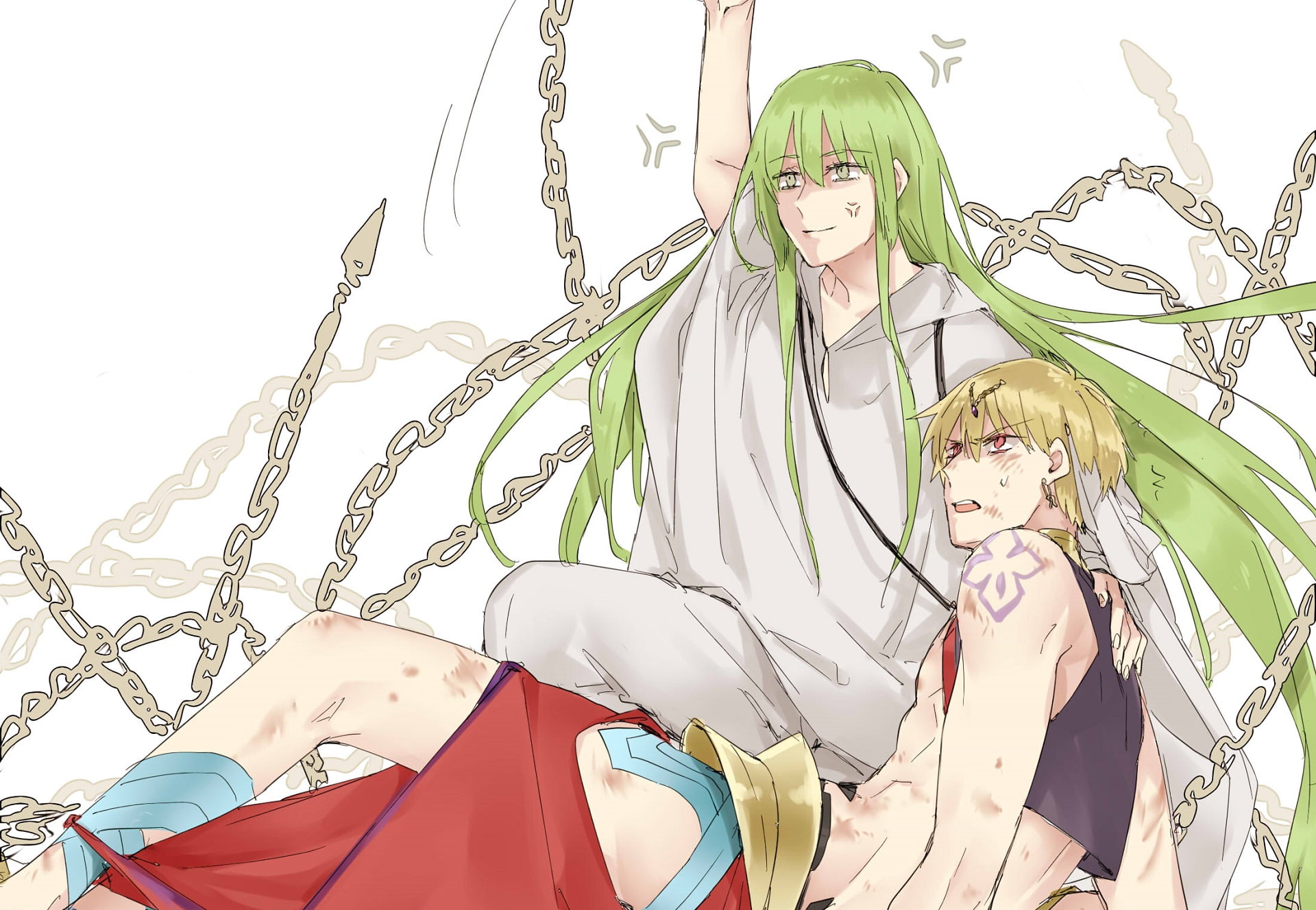 Gilgamesh (Fate Series), Fate Series, Enkidu (Fate/Grand Order), Fate/Grand Order, False Lancer, 1080P, HD Wallpaper