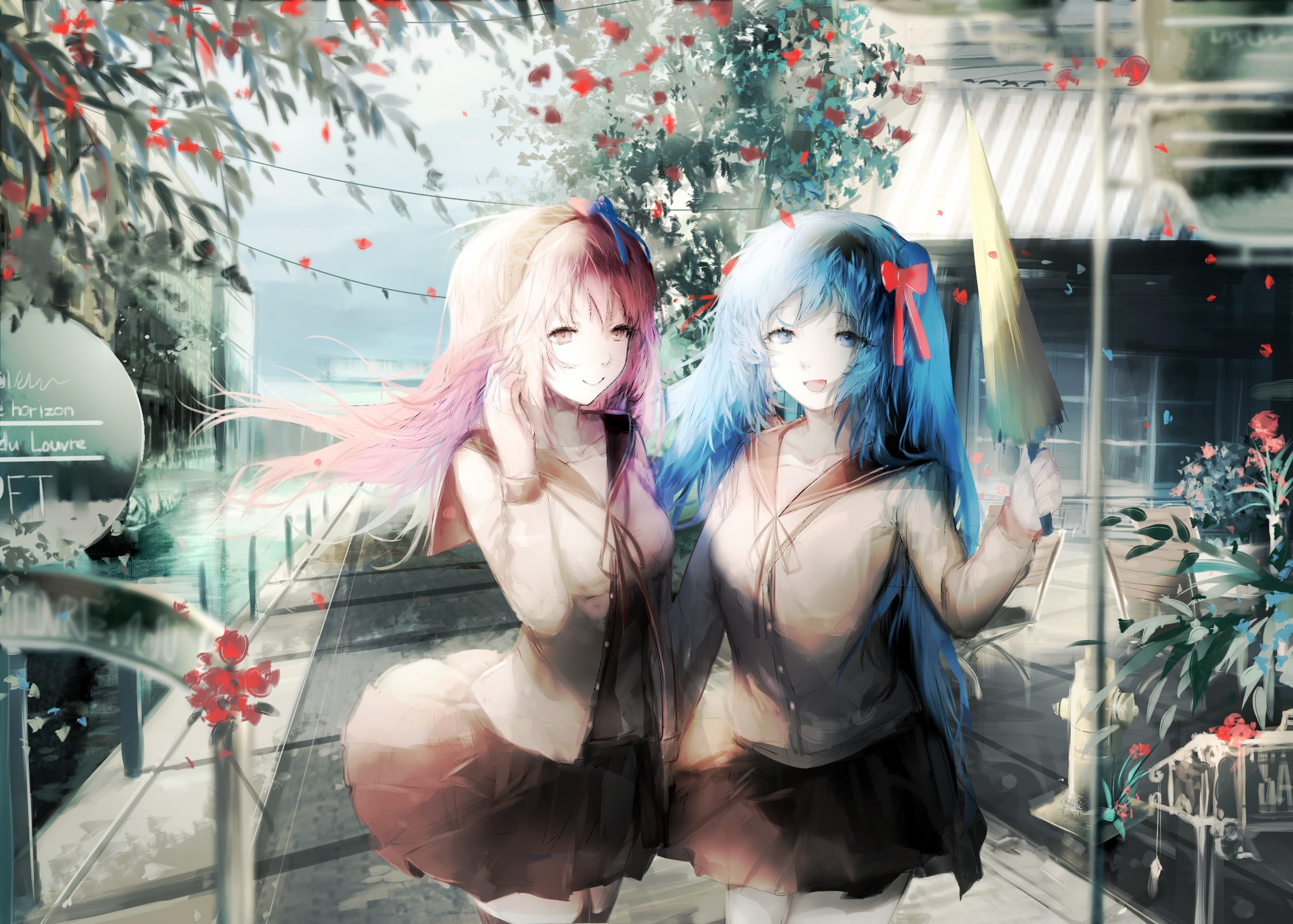 Vocaloid, Hatsune Miku, 1080P, anime, anime girls, Megurine Luka, HD Wallpaper