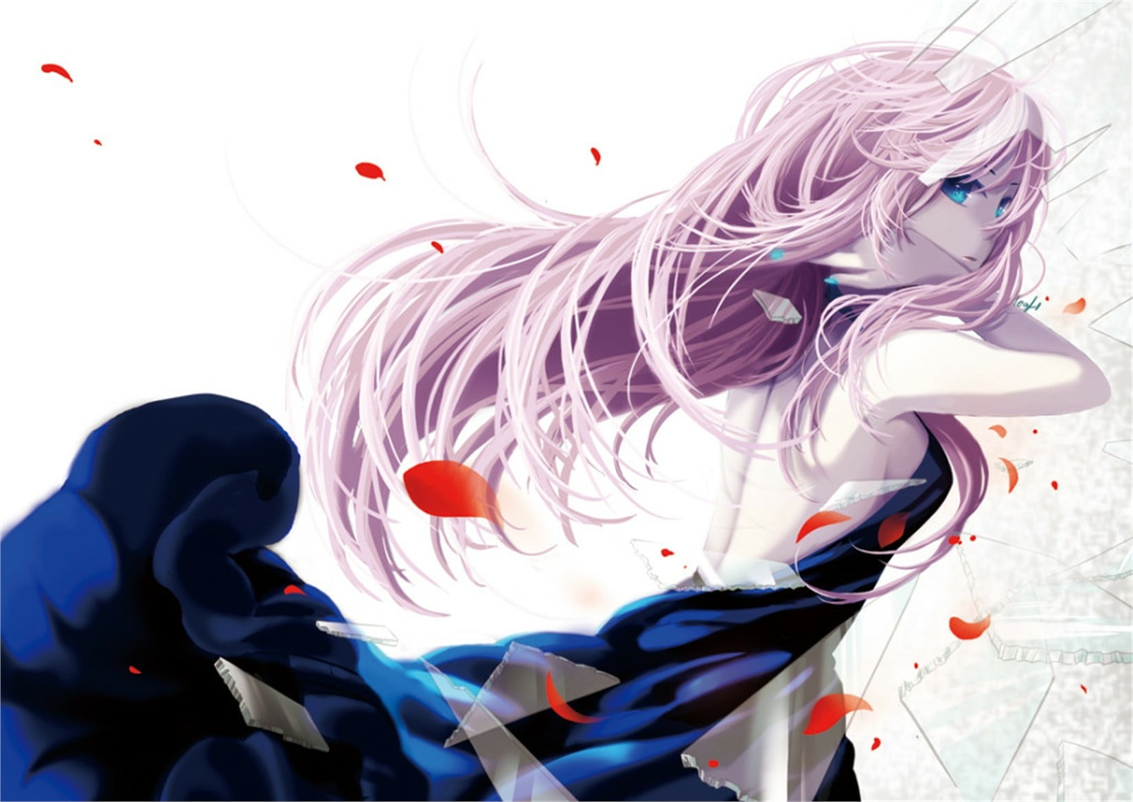 Vocaloid, close-up, celebration, 720P, colorful, anime girls, art and craft, creativity, representation, multi colored, nature, day, anime, white background, HD Wallpaper