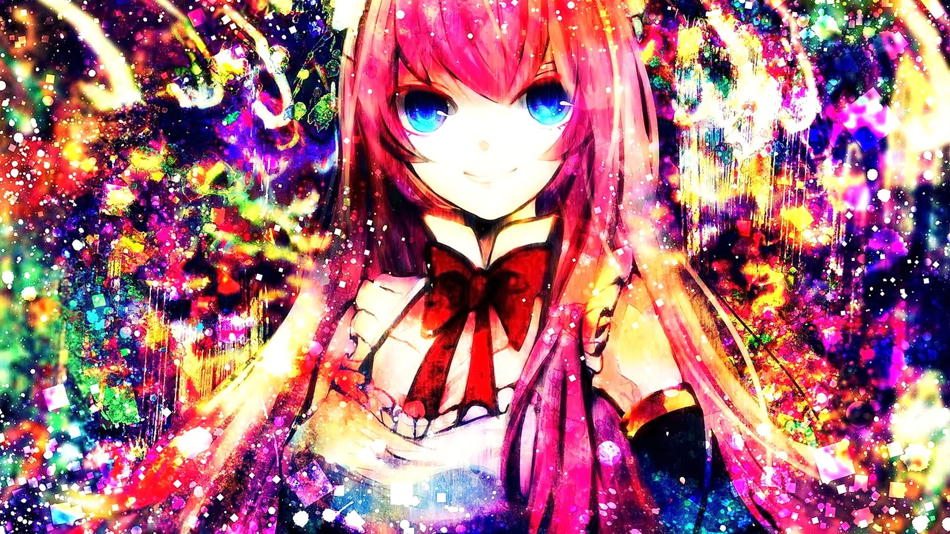 long hair, anime, Vocaloid, Megurine Luka, 1080P, HD Wallpaper