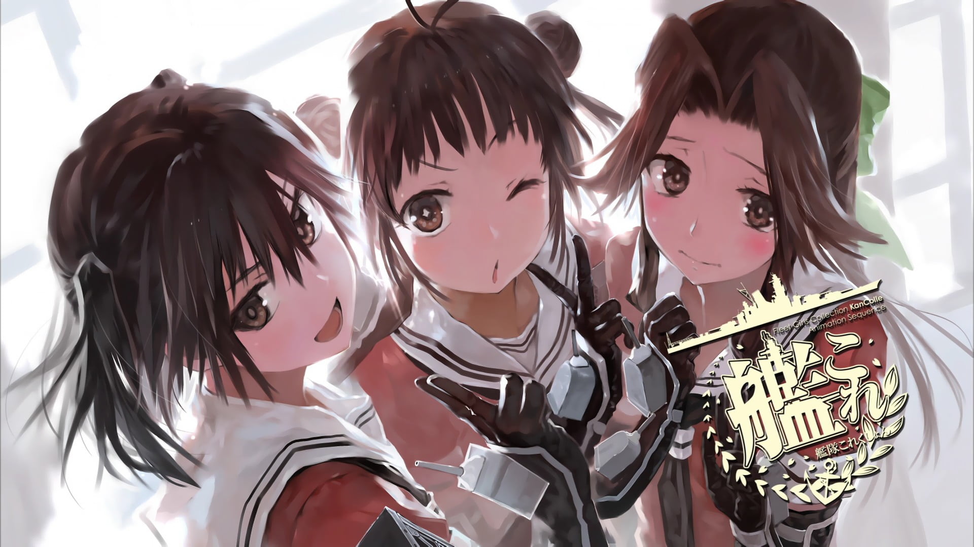 anime, Kantai Collection, Naka (KanColle), portrait, art and craft, representation, innocence, people, school uniform, day, anime girls, women, human representation, HD Wallpaper