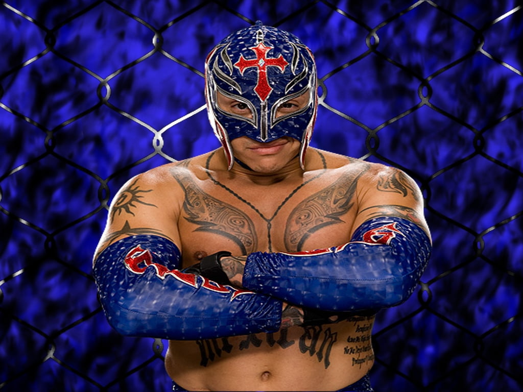 young adult, adult, rey mysterio, front view, men, standing, waist up, lifestyles, healthy lifestyle, rey, athlete, muscular build, mask, blue, one person, HD Wallpaper