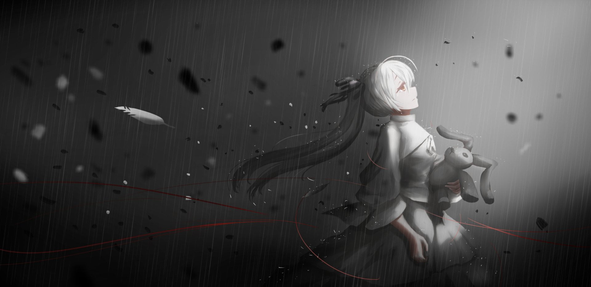females, Yosuga No Sora, beauty, one person, adult, Anime, women, long hair, Sora Kasugano, 1080P, hairstyle, contemplation, fashion, clothing, indoors, HD Wallpaper