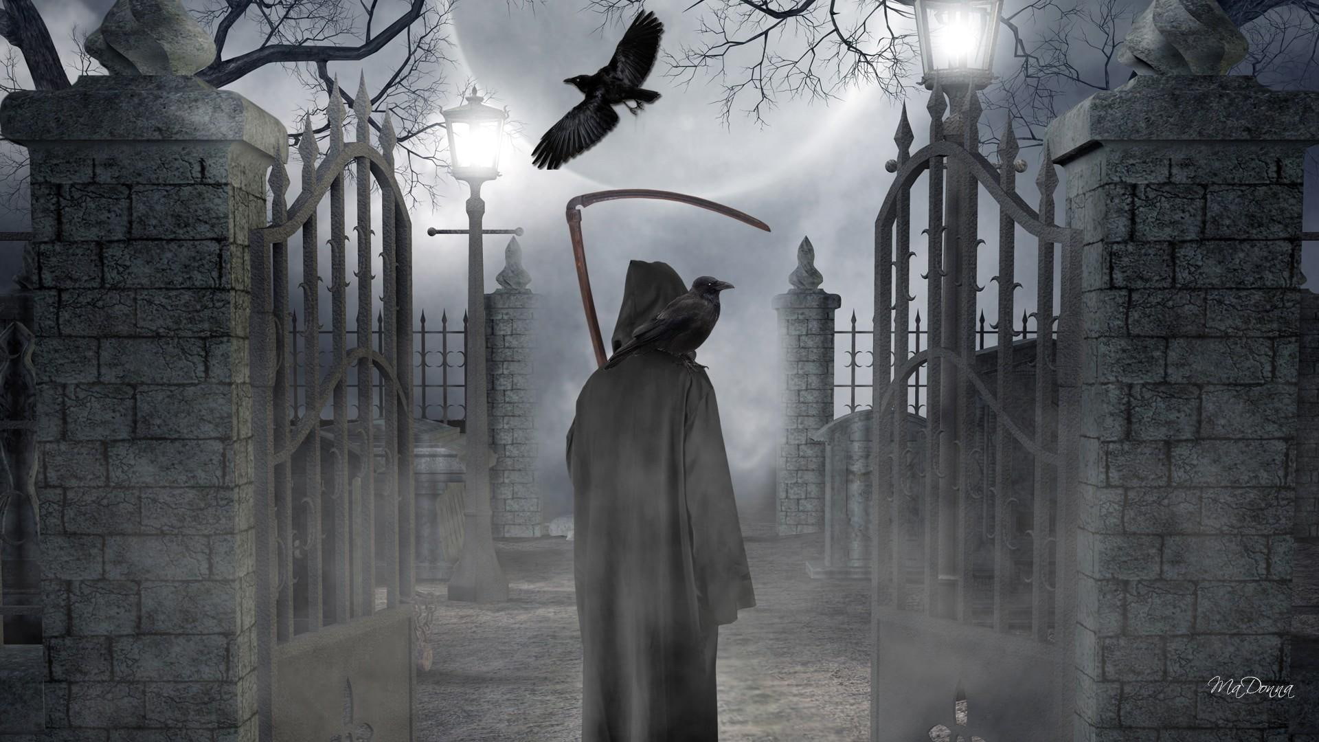mist, gothic, haunting, watcher, halloween, grim, spectral, uncanny, character, reaper, grave, horrifying, ghoulish, 1080P, poster, ghastly, HD Wallpaper
