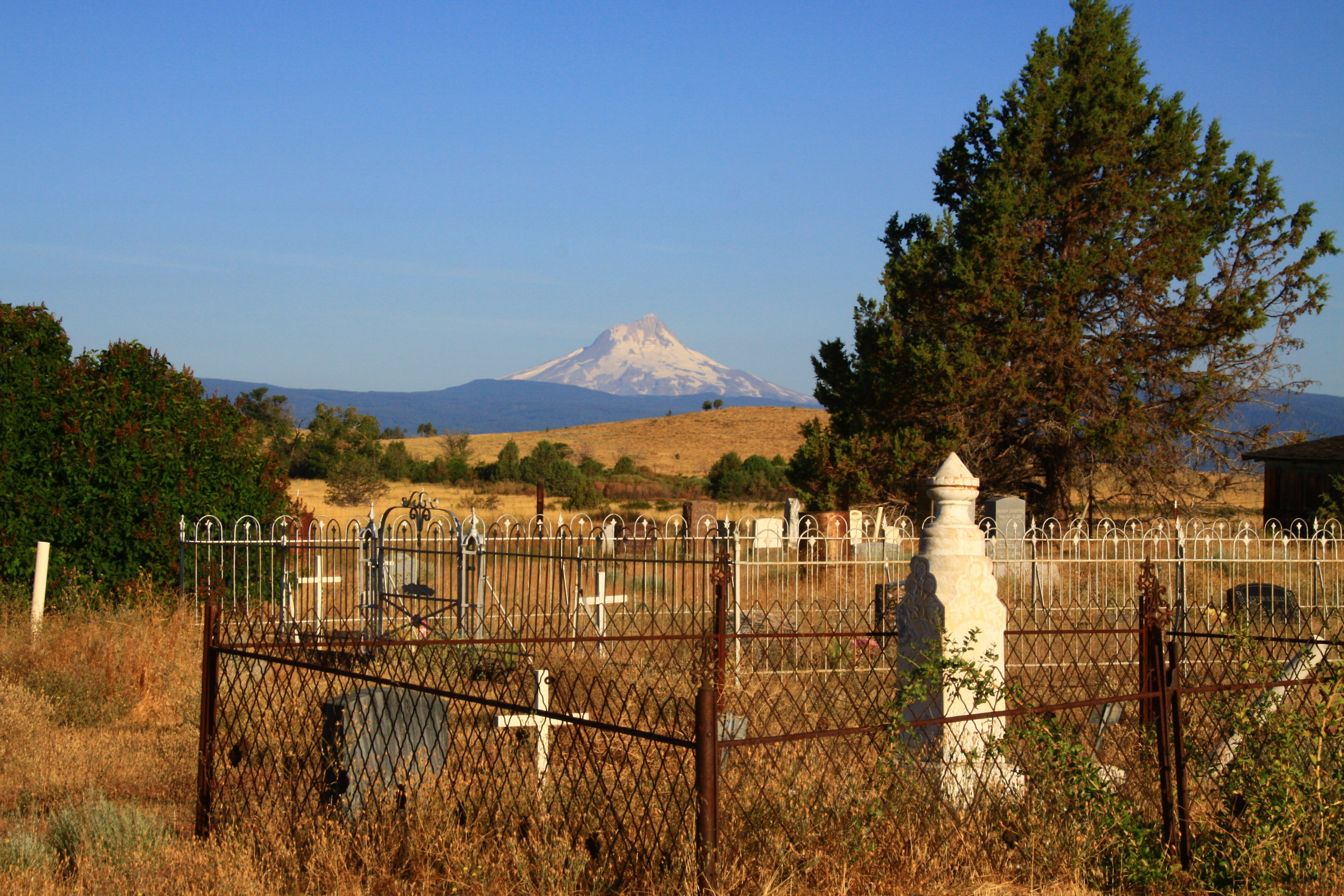 grave, security, field, safety, horror, sky, mountain, dead, barrier, paddock, plant, no people, landscape, nature, scary, land, graveyard, fence, evil, HD Wallpaper