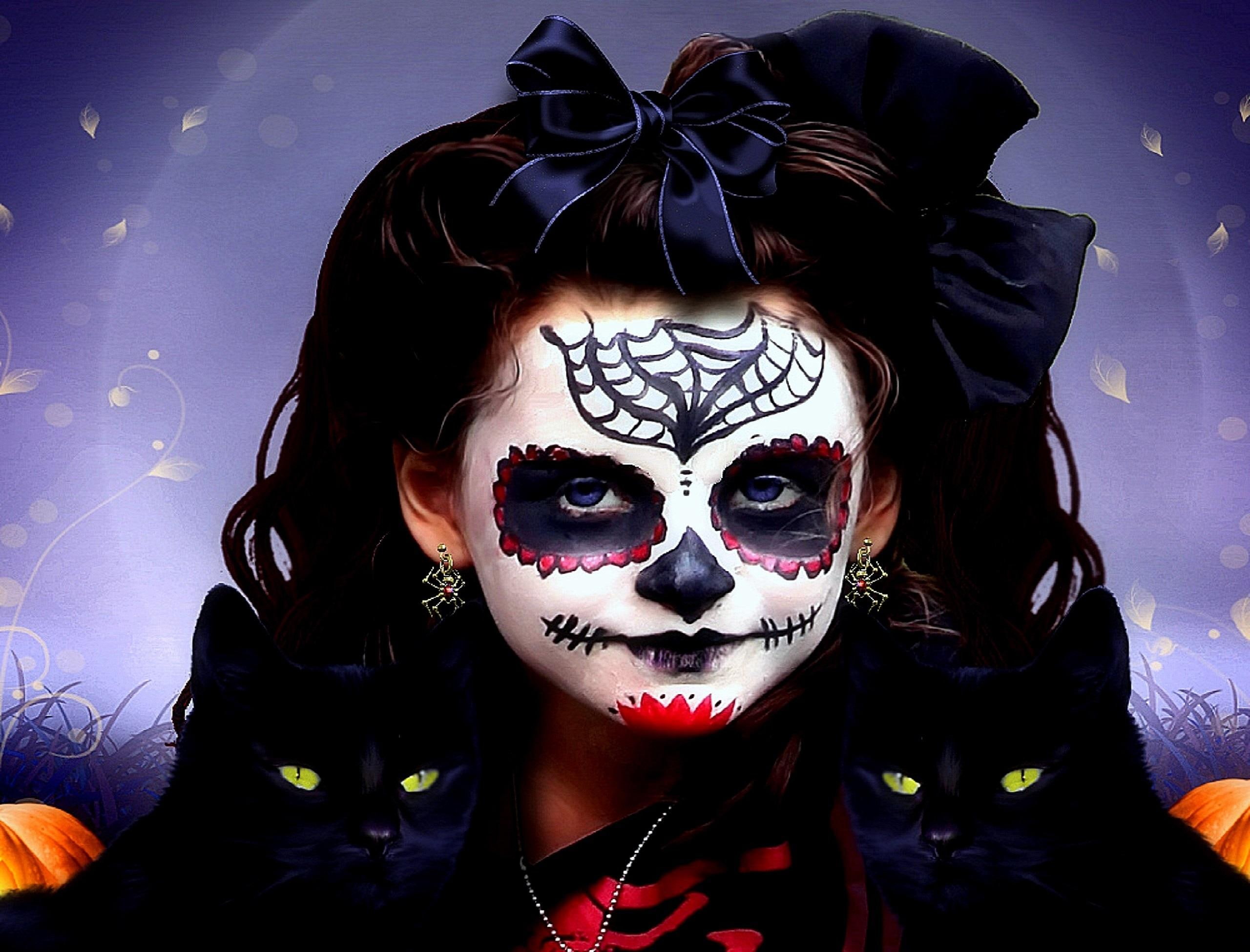 halloween, cats, halloween-candy, weird-things-people-wear, candy, gothic, photomanipulation, creative-pre--made, 2K, HD Wallpaper