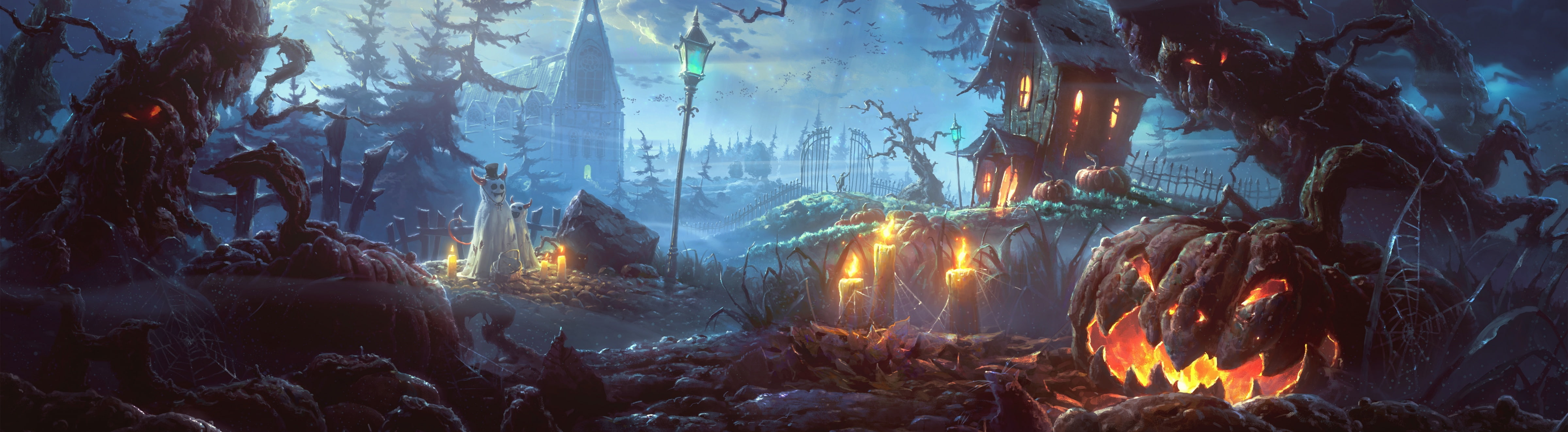 burning, plant, poster, jackolantern, environment, land, Haunted, forest fire, OwlS, illuminated, Evil, Halloween, flame, natural disaster, happy, Pumpkins, HD Wallpaper