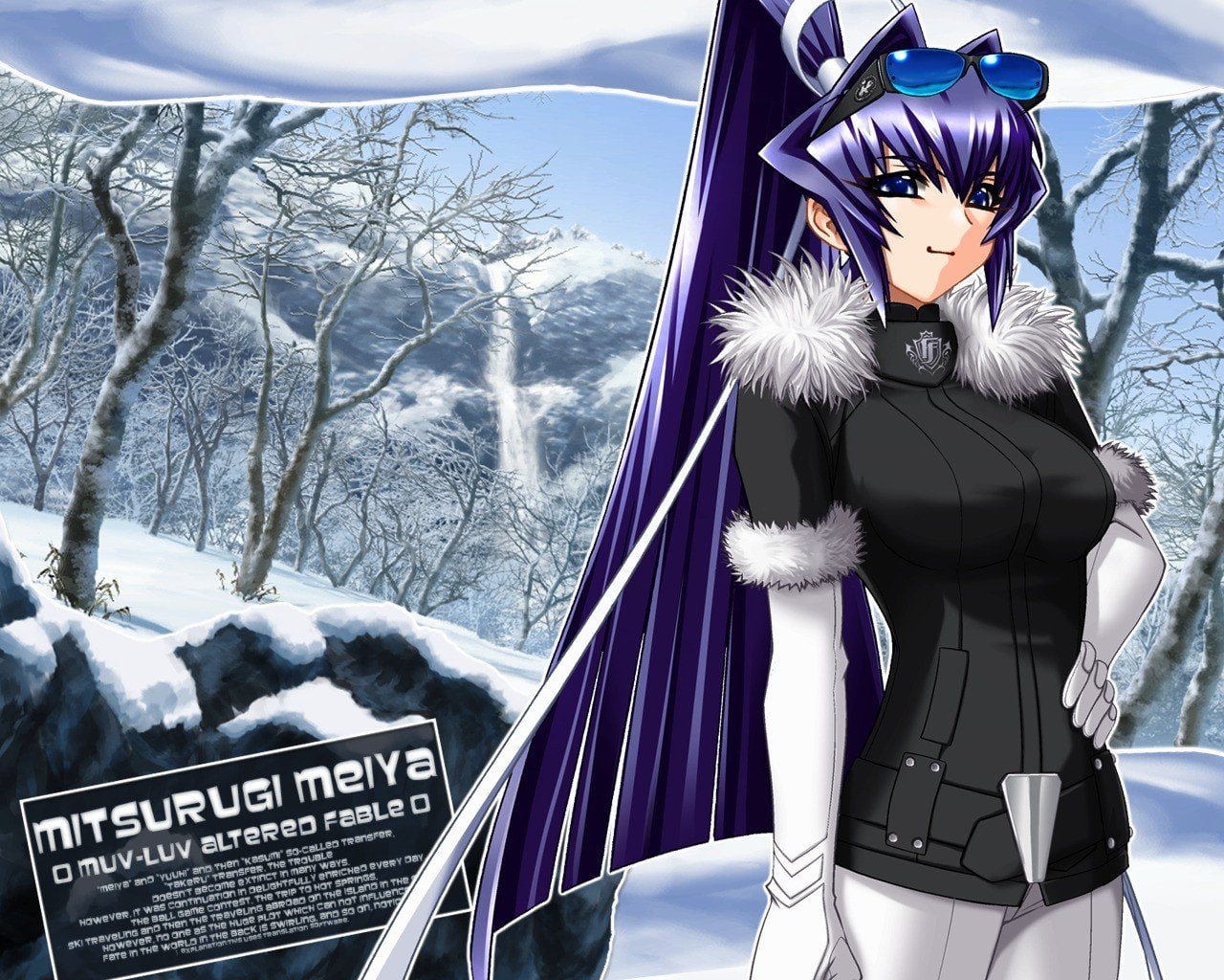 720P, Anime Girls, Muv, anime, Luv, Meiya Mitsurugi, Purple, HD Wallpaper
