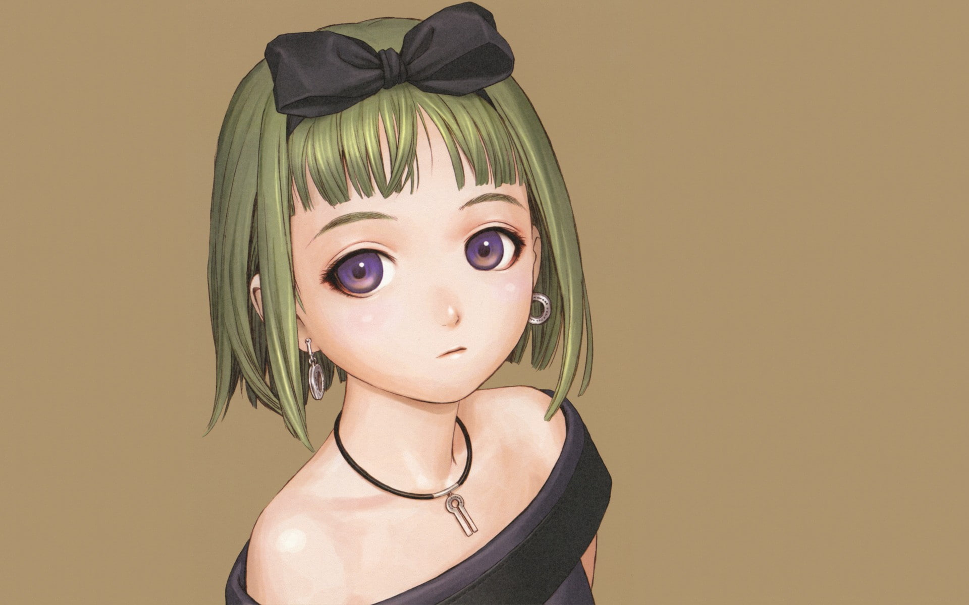 1080P, studio shot, original characters, fashion, Murata Range, colored background, women, indoors, hair, young women, body part, front view, hairstyle, HD Wallpaper