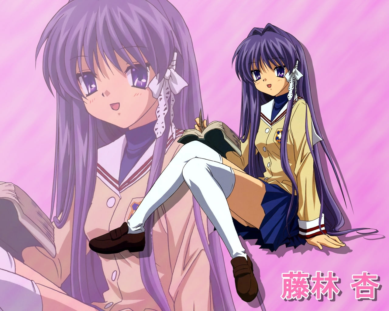  toy, studio shot, book, backgrounds, clannad, purple, teenage Girls, pink color, pose, colored background, vector, clothing, females, looking at camera, HD Wallpaper