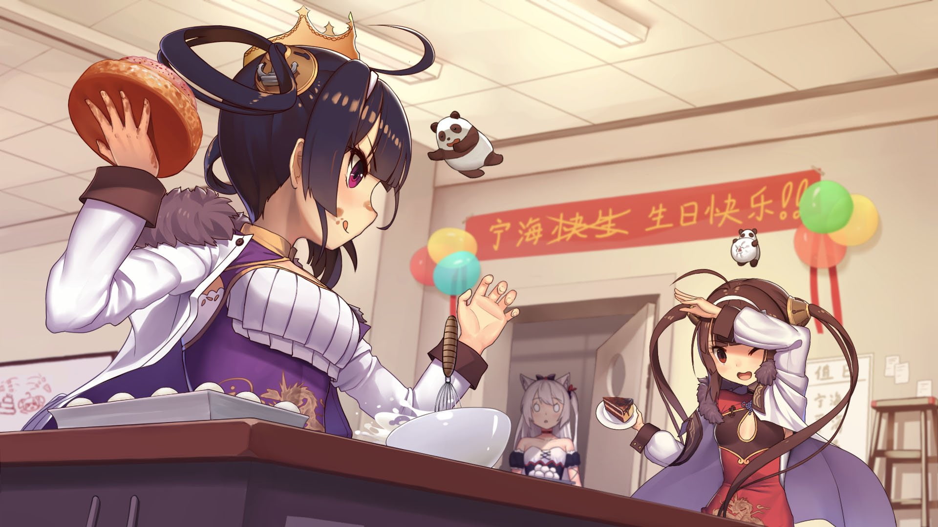 1080P, Ping Hai (Azur Lane), Ning Hai (Azur Lane), Anime, Hammann (Azur Lane), Azur Lane, HD Wallpaper