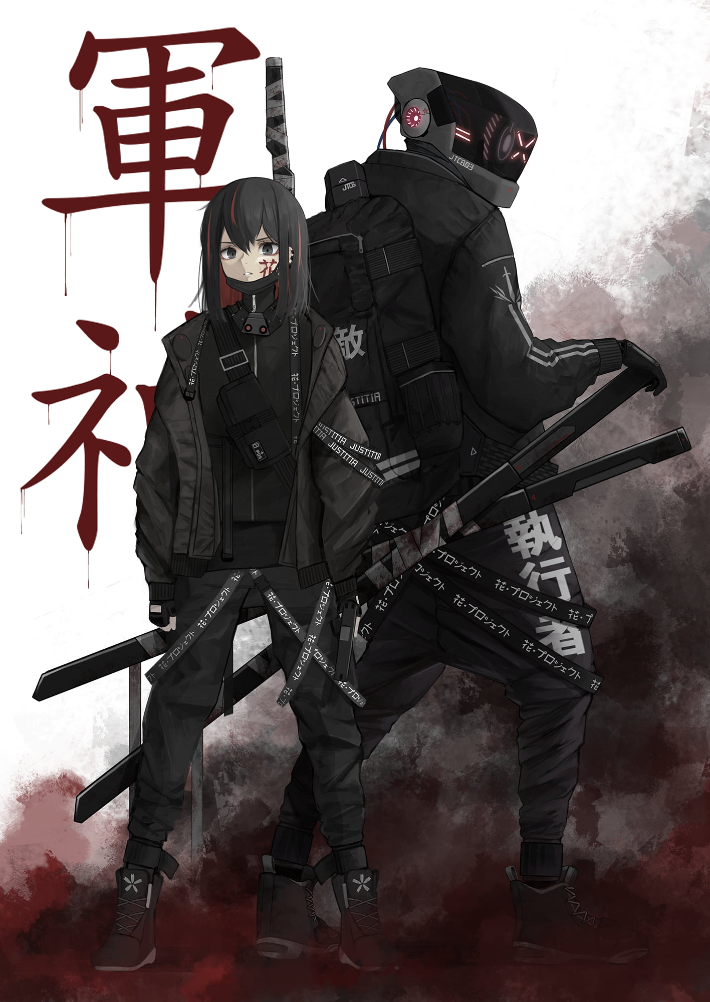1080P, anime, magpie_MKI, anime girls, original characters, Phone HD Wallpaper