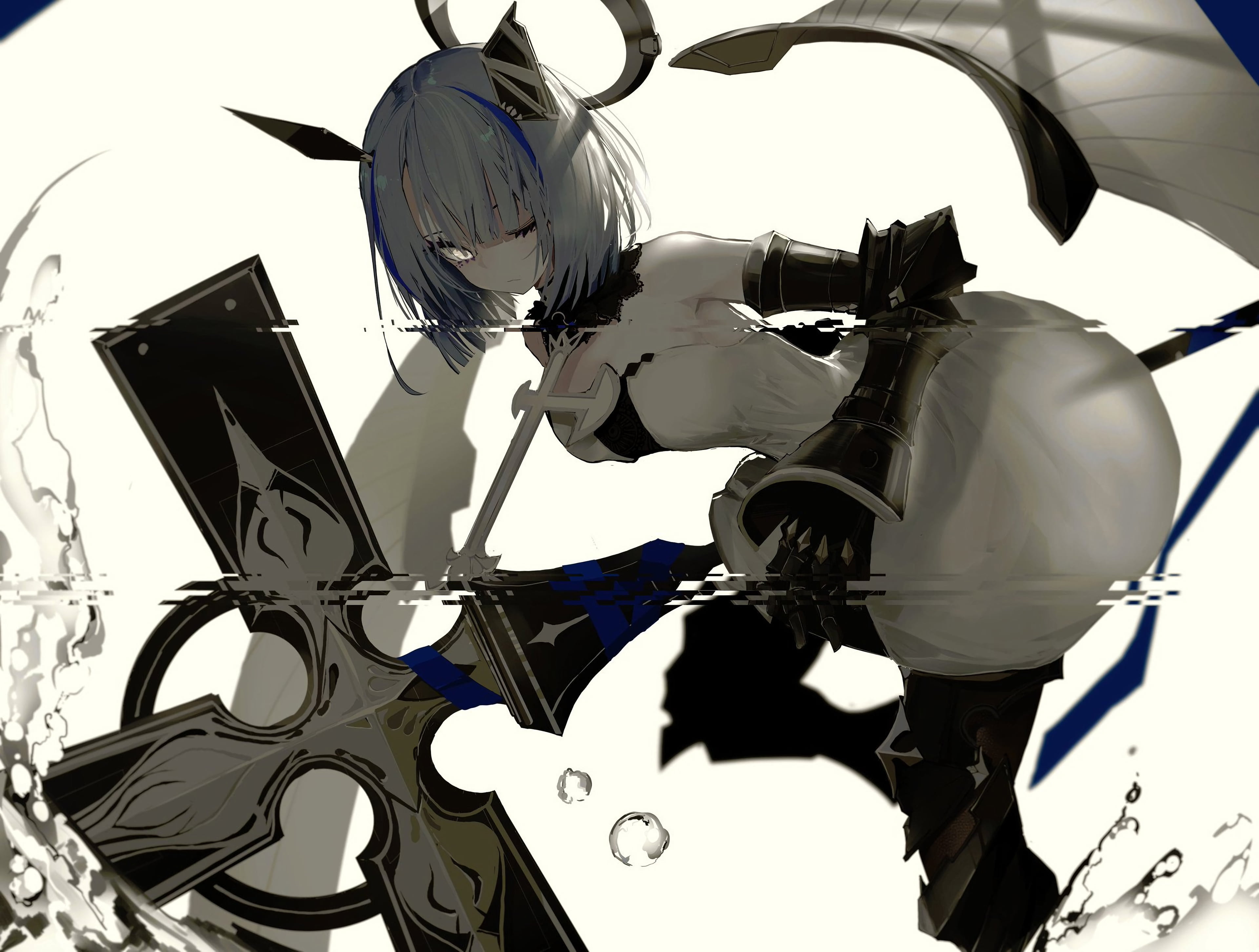 4K, Gascogne (Azur Lane), White Hair, Anime, Short Hair, Azur Lane, HD Wallpaper