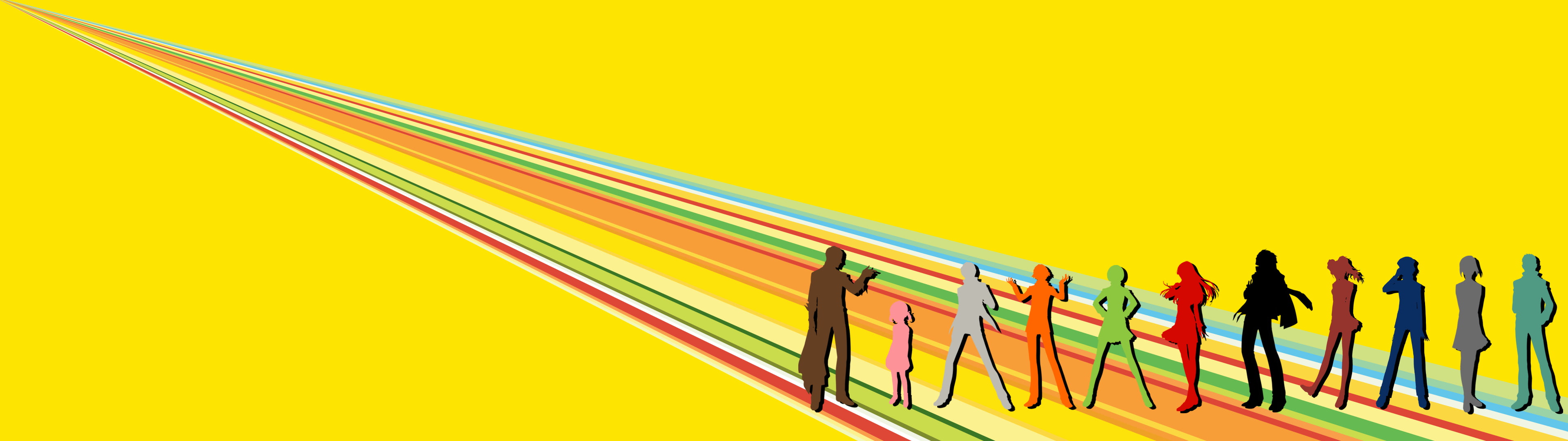 business, women, males, indoors, multi colored, adult, full length, copy space, motion, crowd, cooperation, cut out, Persona 4, 4K, group of people, studio shot, HD Wallpaper