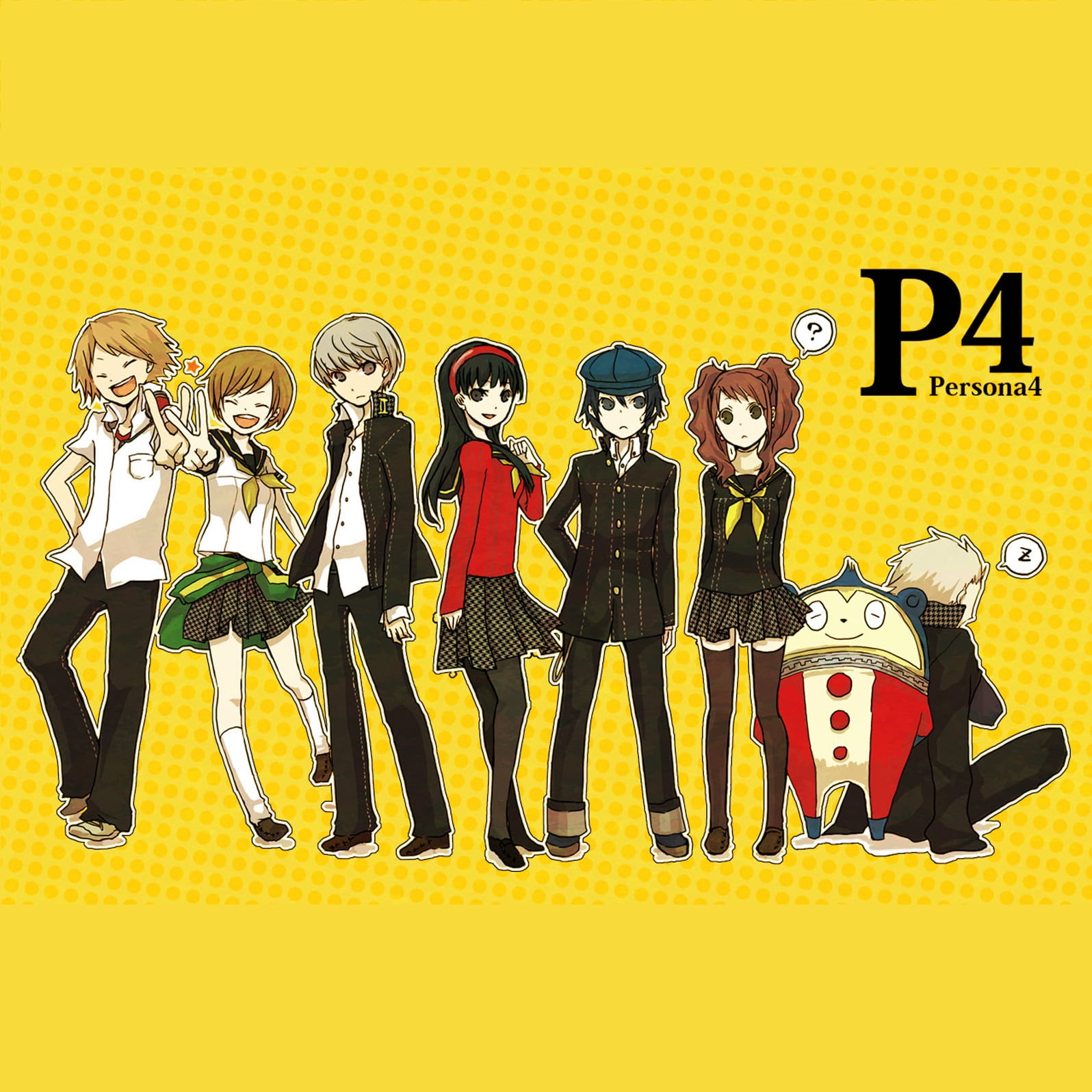 Persona 4, Hanamura Yosuke, Persona 4 Golden, Kanji Tatsumi, Chie Satonaka, Yukiko Amagi, Kuma Persona 4, Rise Kujikawa, 720P, Shirogane Naoto, Phone HD Wallpaper