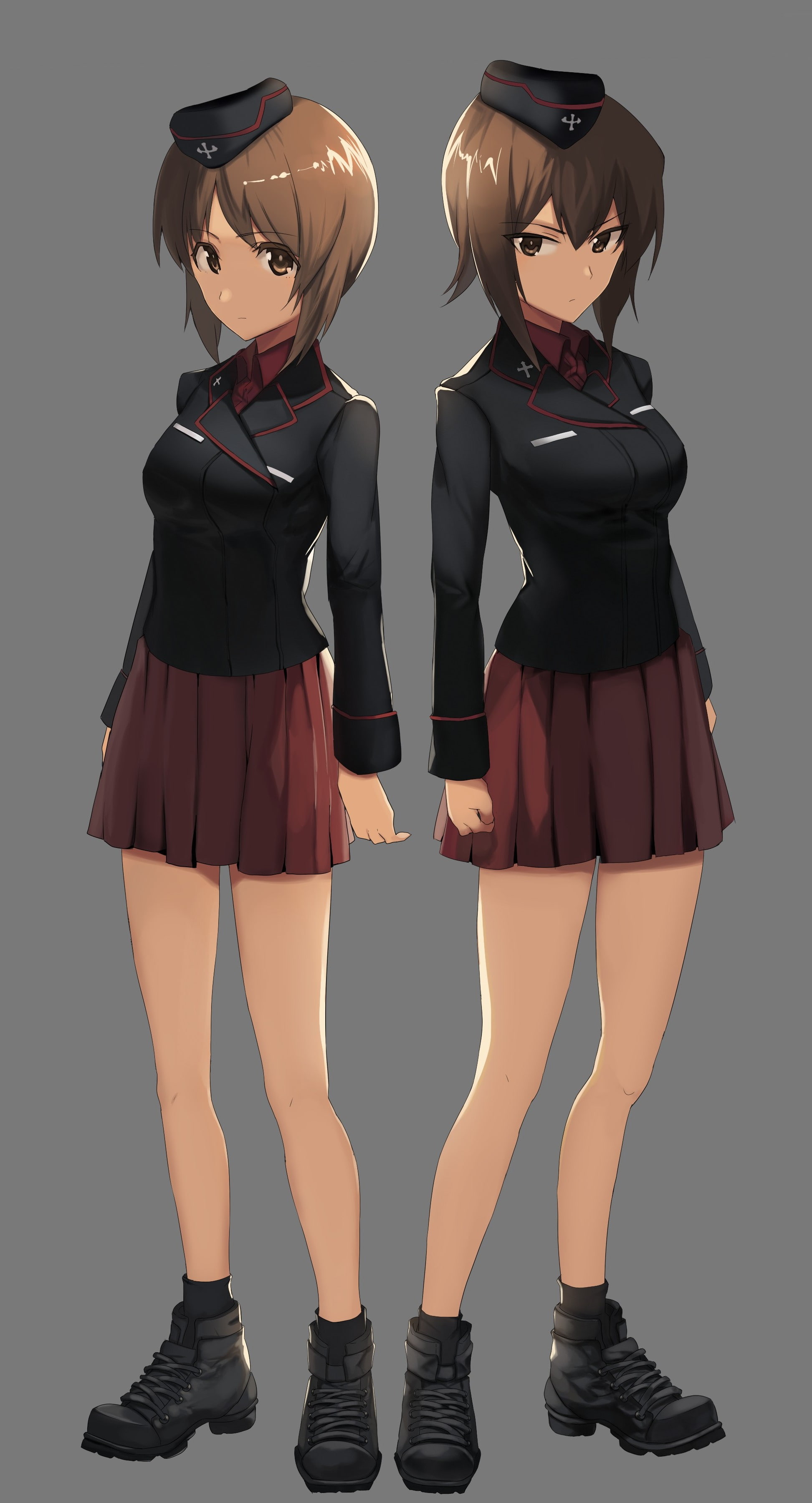 2K, Girls Und Panzer, anime, Nishizumi Miho, Anime Girls, Nishizumi Maho, Phone HD Wallpaper