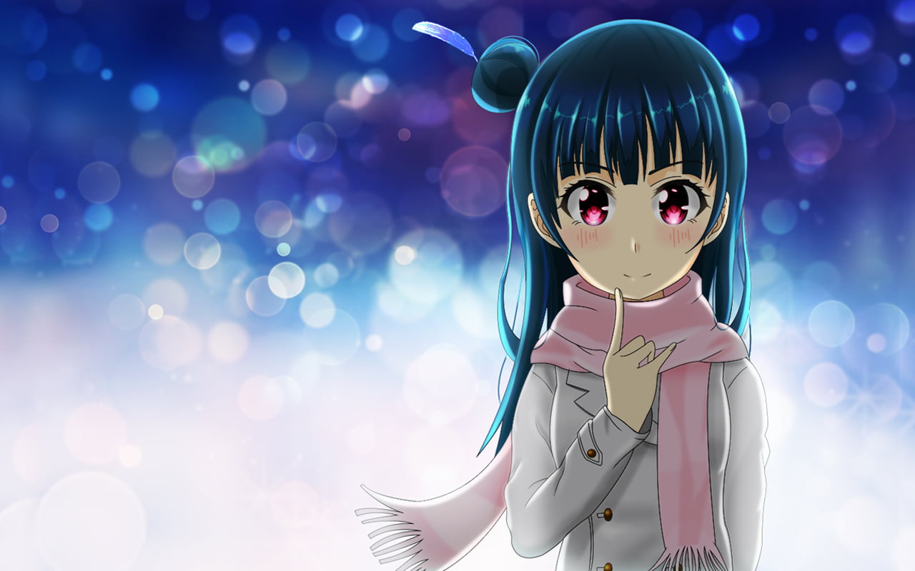 fun, front view, celebration, one person, looking at camera, representation, female likeness, sky, futuristic, human representation, Tsushima Yoshiko, digital composite, HD Wallpaper