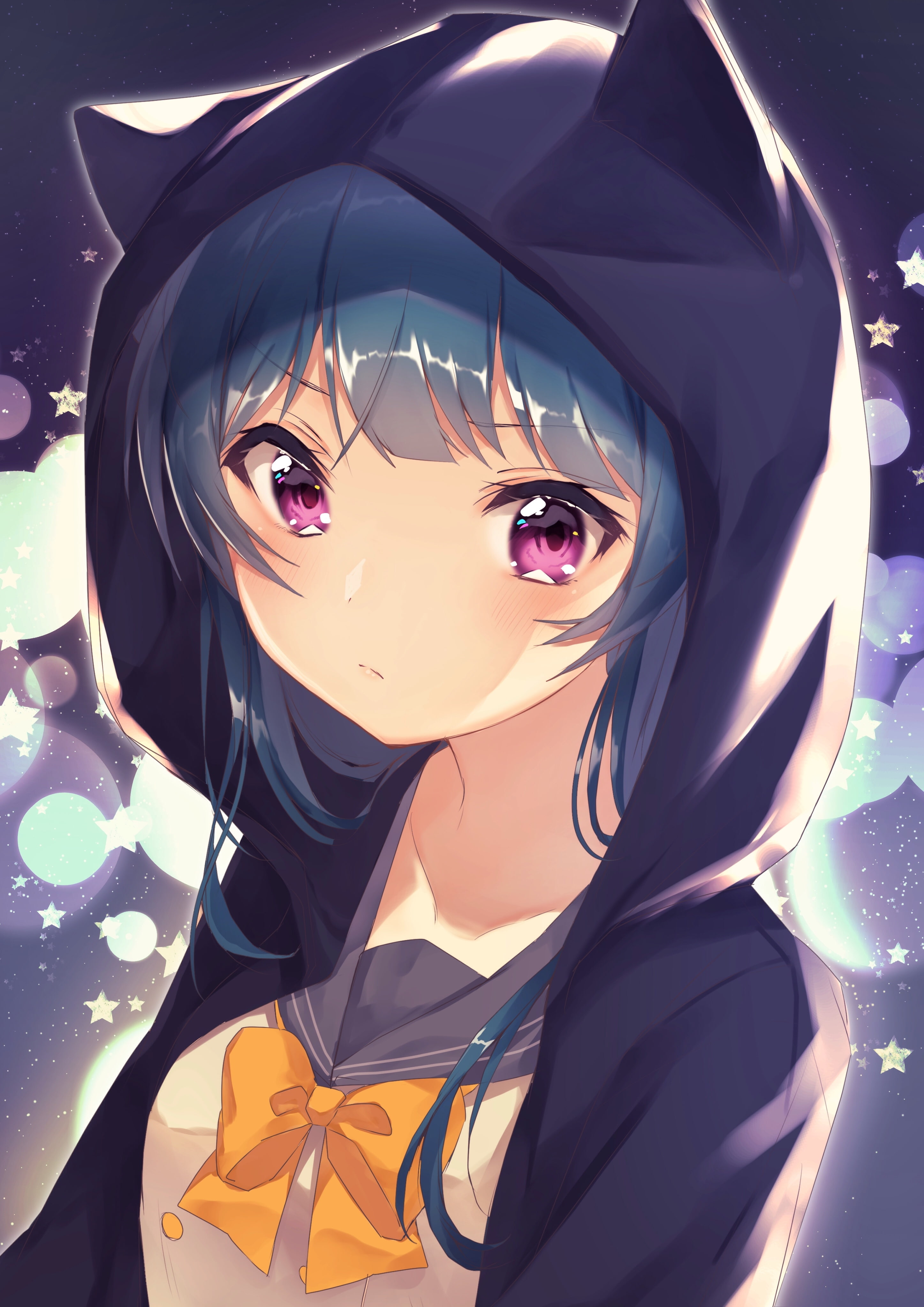 hoodie, beautiful woman, young women, hairstyle, adult, fashion, glasses, women, one person, arts culture and entertainment, young adult, Anime, tsushima yoshiko, Phone HD Wallpaper