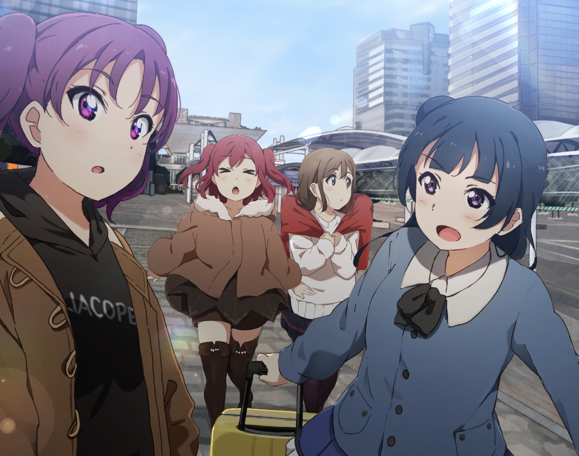 Tsushima Yoshiko, Love Live! Sunshine, anime girls, Kurosawa Ruby, anime, 720P, Love Live!, HD Wallpaper